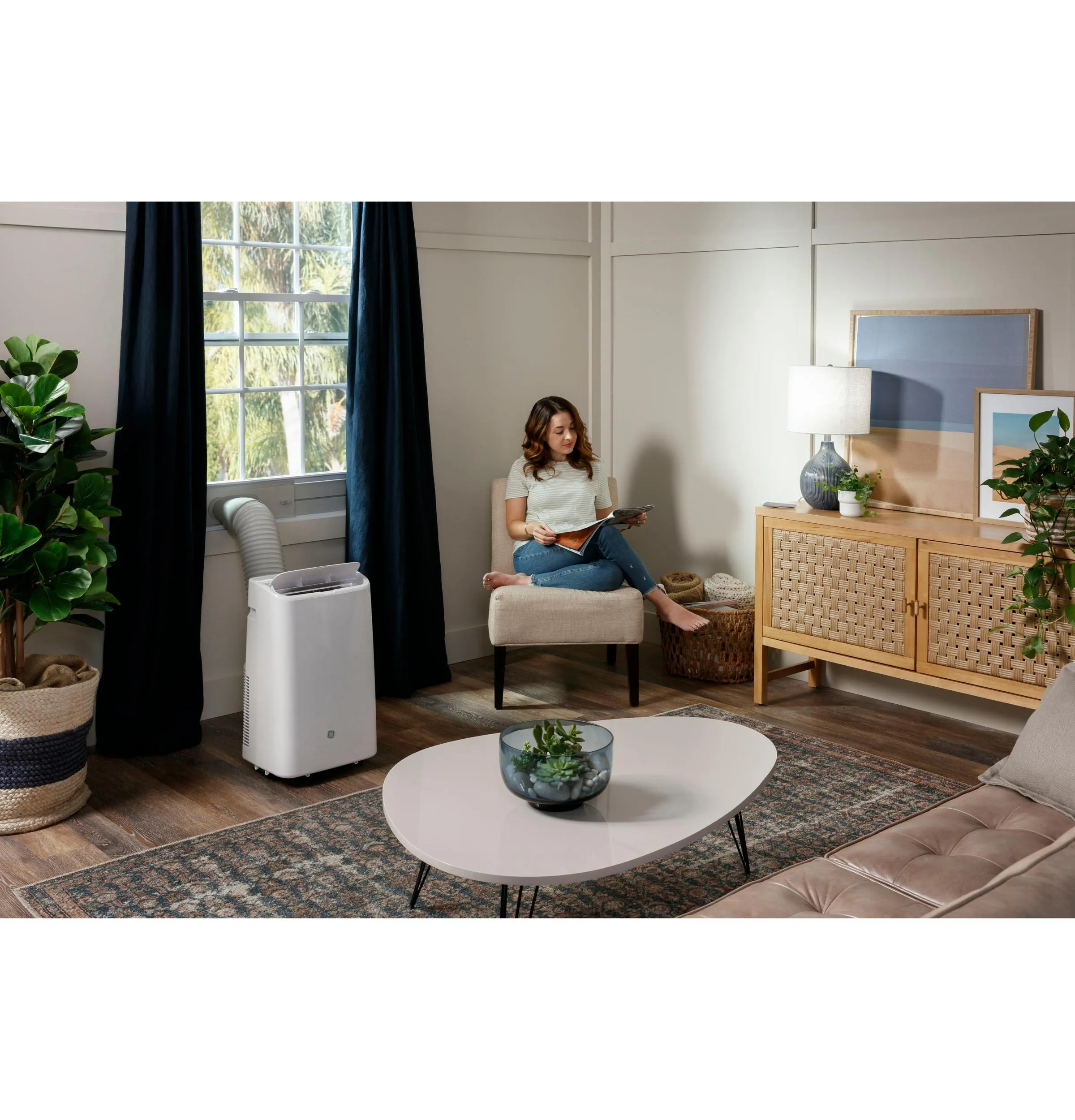Ge Appliances APCD08JASW Ge 8.500 Btu Portable Air Conditioner With Dehumifier And Remote. White