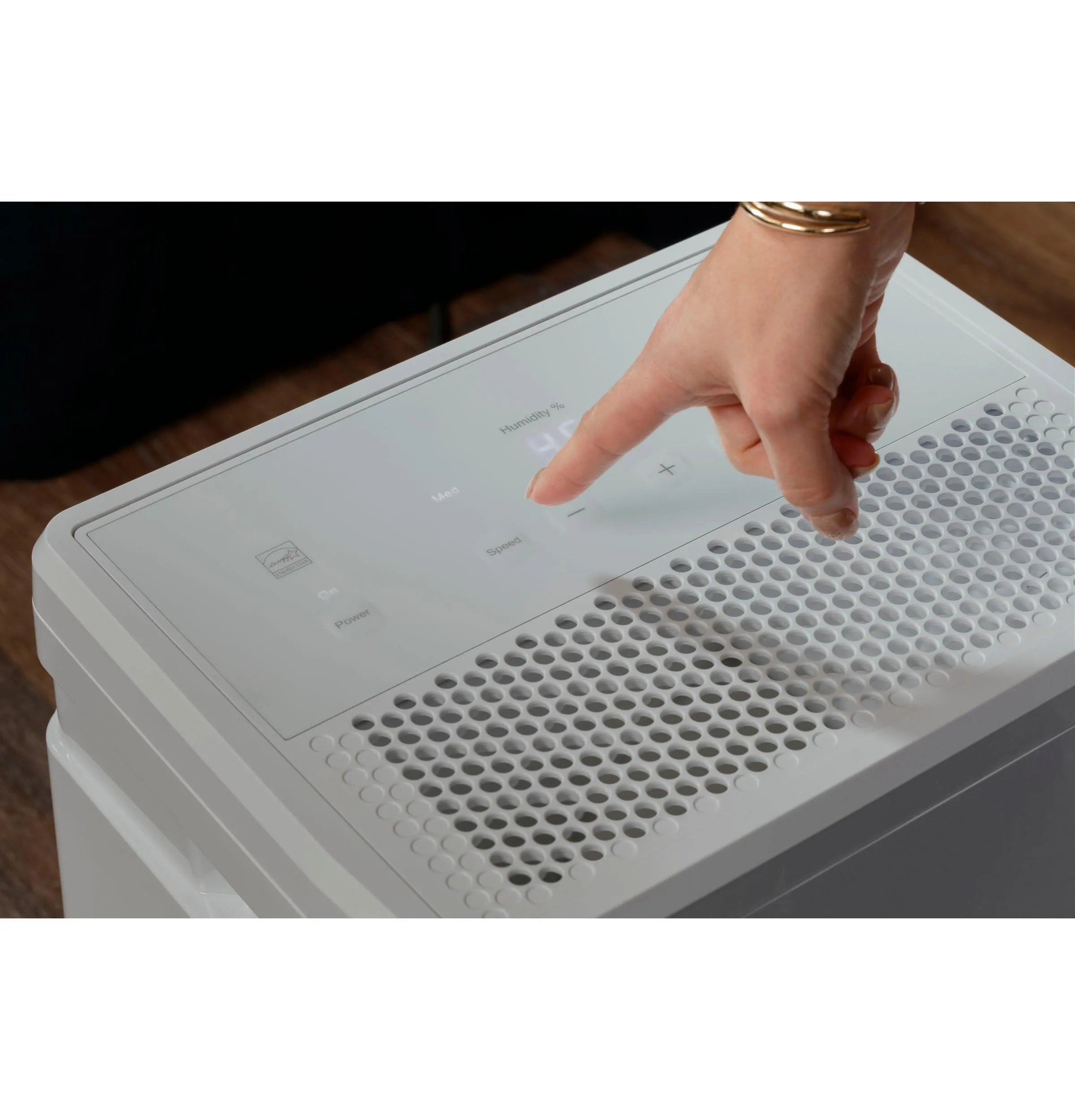 Ge Appliances AWHR50LB Ge 50 Pint Energy Star Smart Portable Dehumidifier With Smart Dry For Wet Spaces