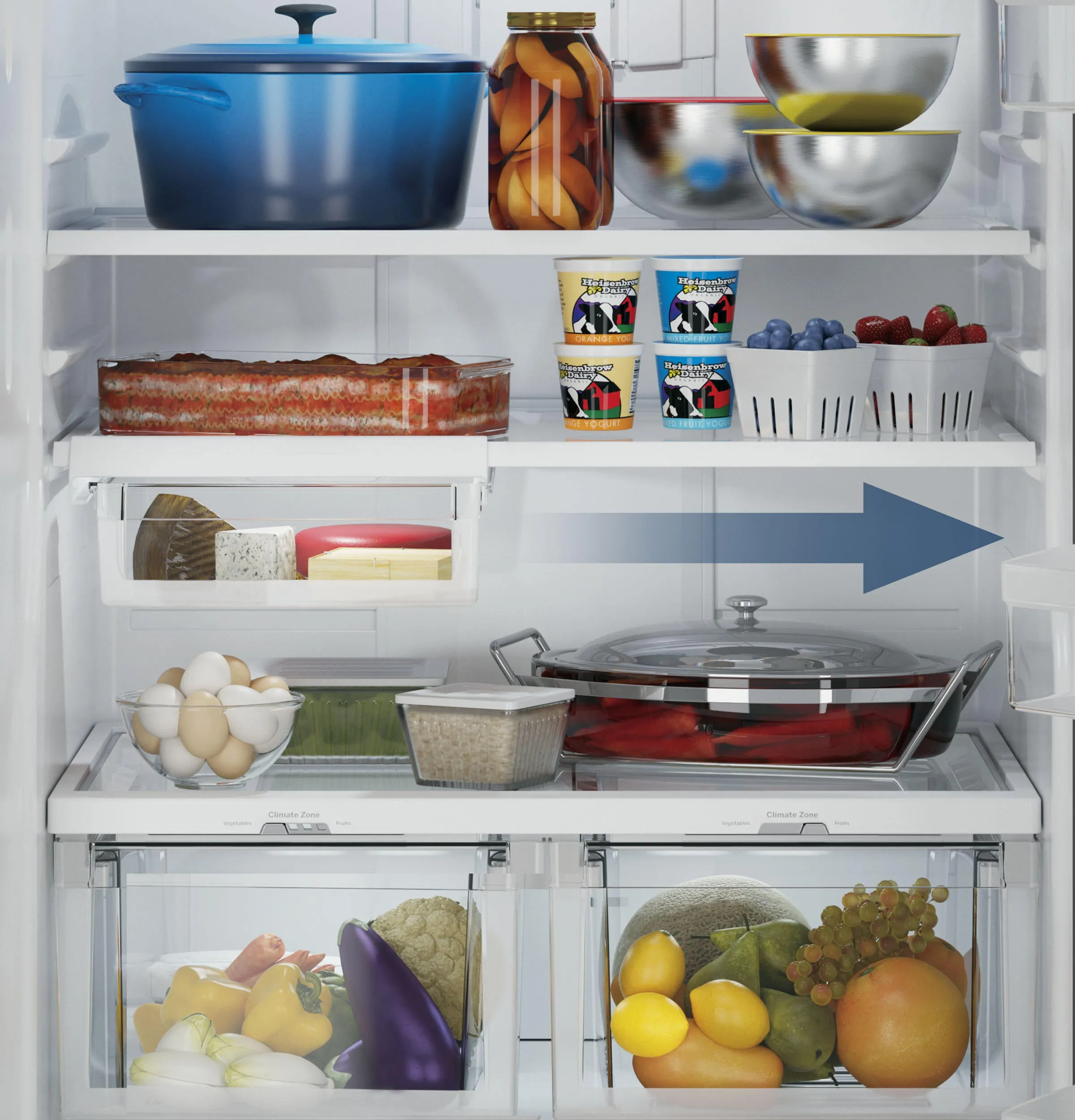 Ge Appliances GDE25EYKFS Ge Energy Star 24.8 Cu. Ft. Bottom-Freezer Drawer Refrigerator