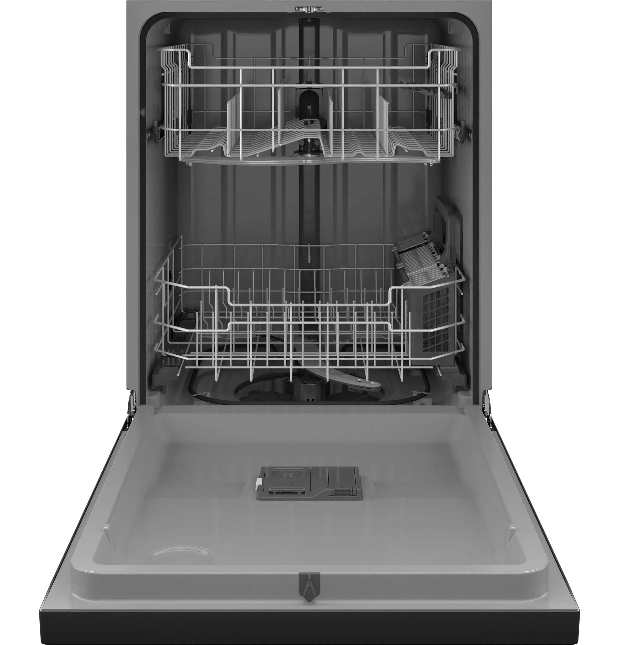 Ge Appliances GDF550PGRBB Ge Front Control With Plastic Interior Dishwasher With Sanitize Cycle & Dry Boost