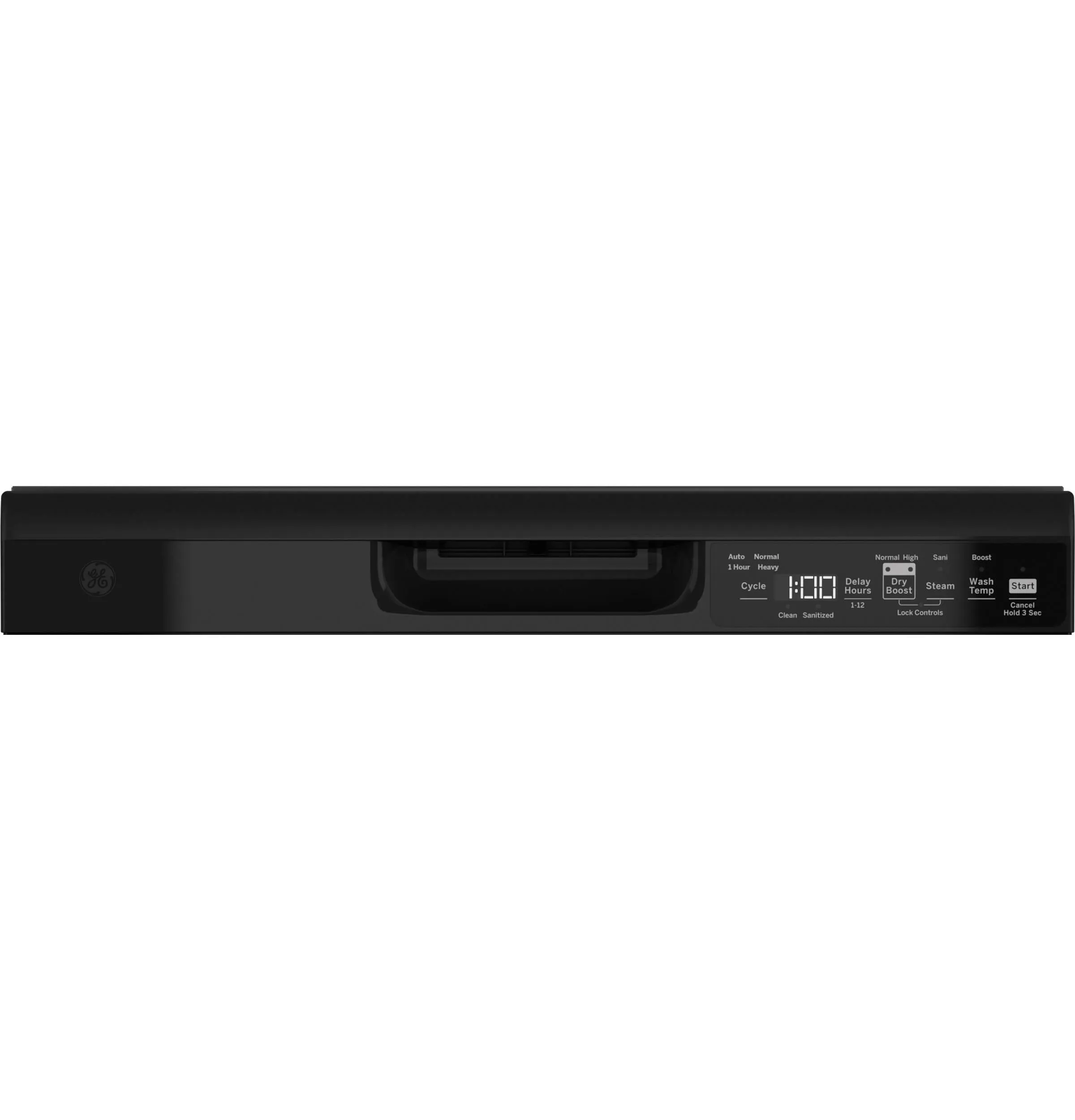 Ge Appliances GDF550PGRBB Ge Front Control With Plastic Interior Dishwasher With Sanitize Cycle & Dry Boost