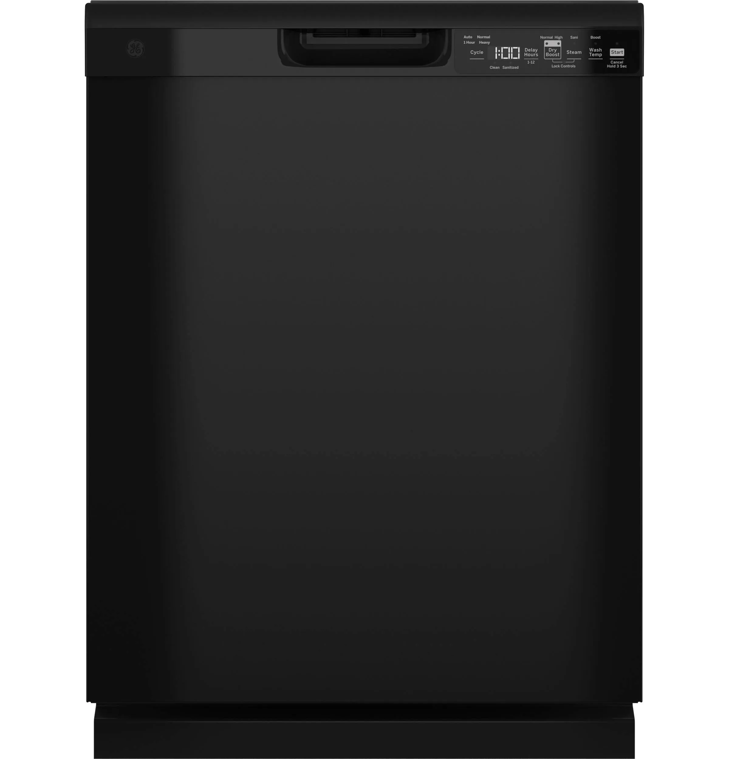 Ge Appliances GDF550PGRBB Ge Front Control With Plastic Interior Dishwasher With Sanitize Cycle & Dry Boost