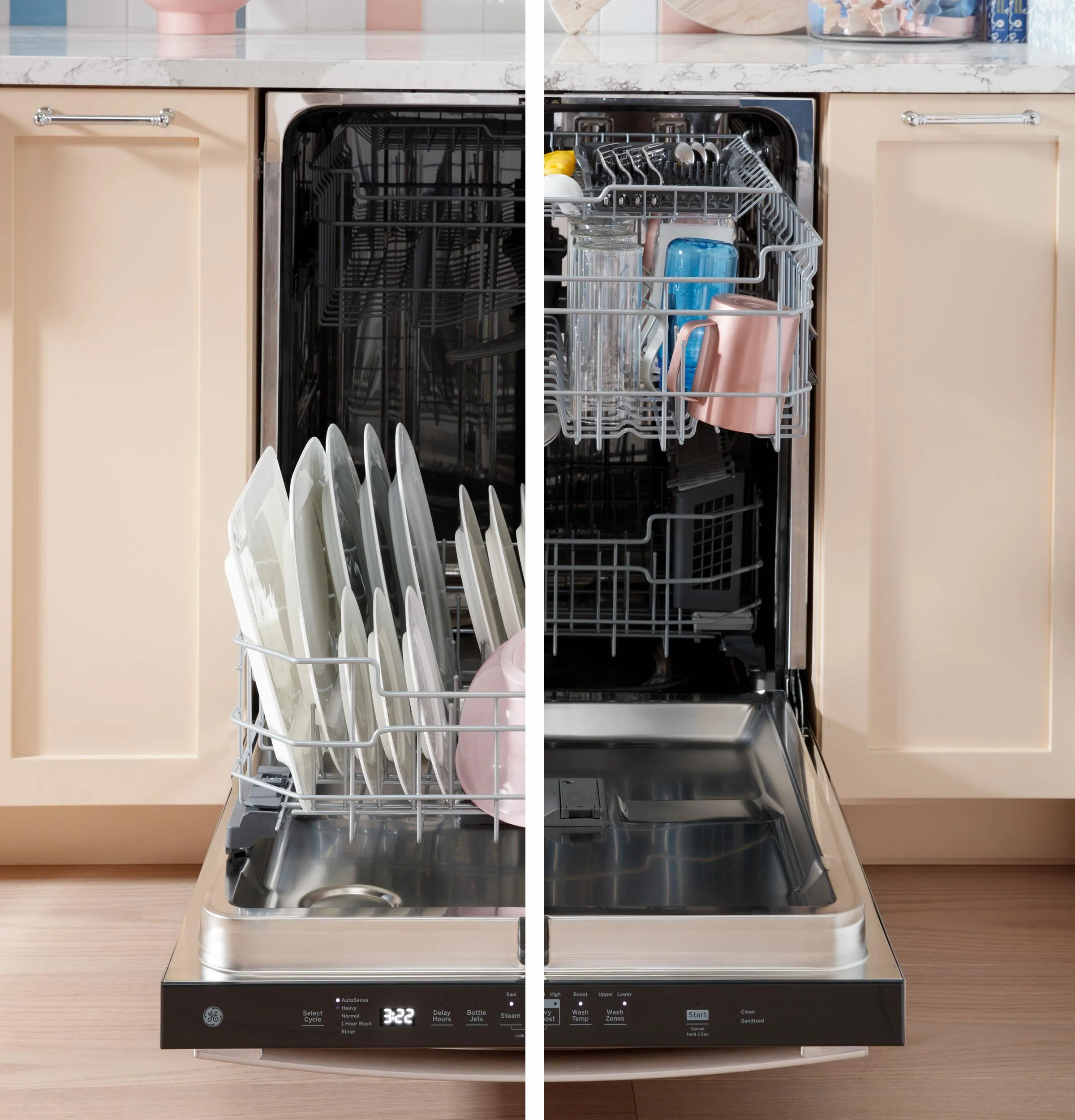 Ge Appliances GDF650SMVES Ge Front Control With Stainless Steel Interior Dishwasher With Sanitize Cycle