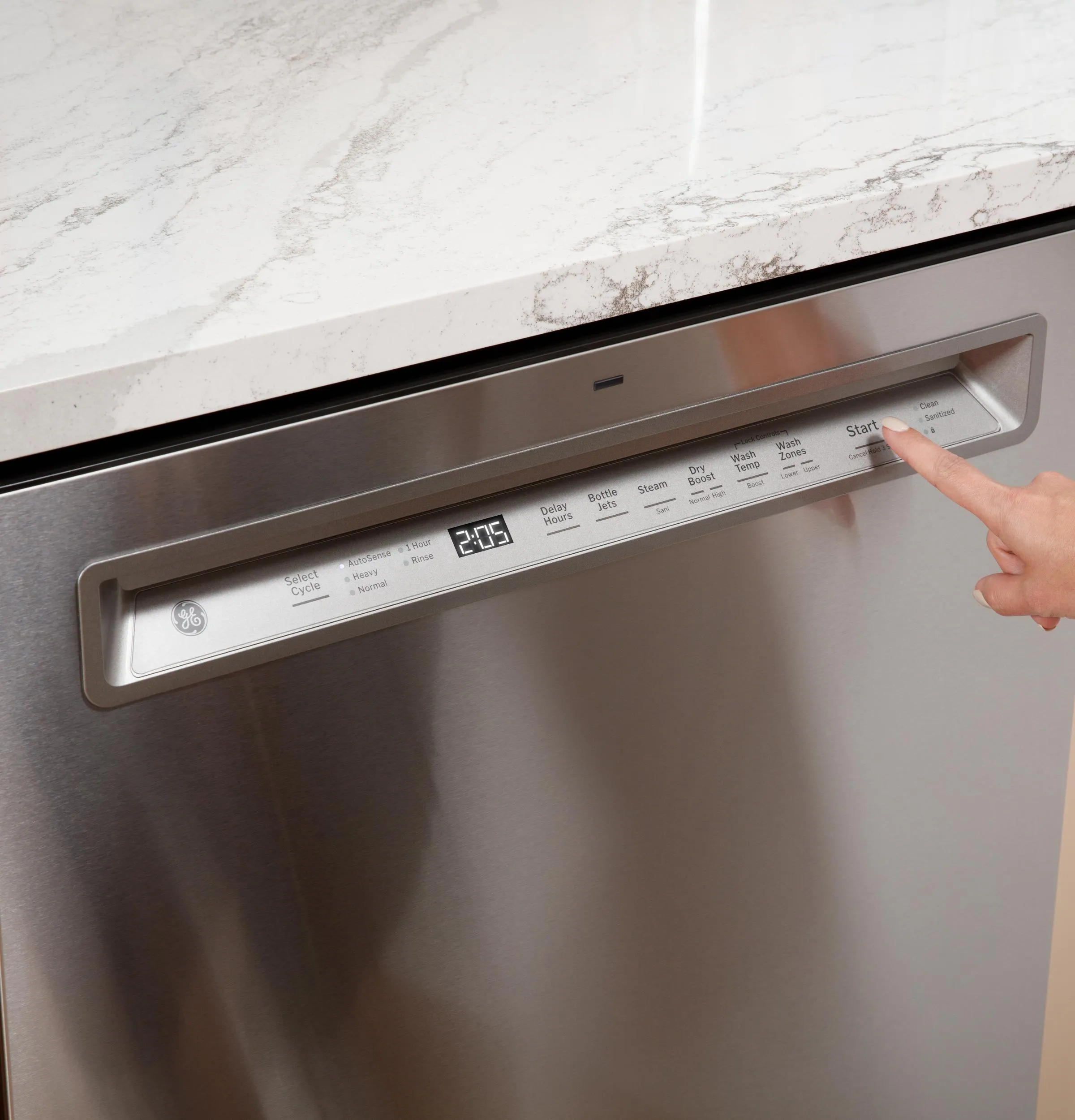 Ge Appliances GDF650SMVES Ge Front Control With Stainless Steel Interior Dishwasher With Sanitize Cycle