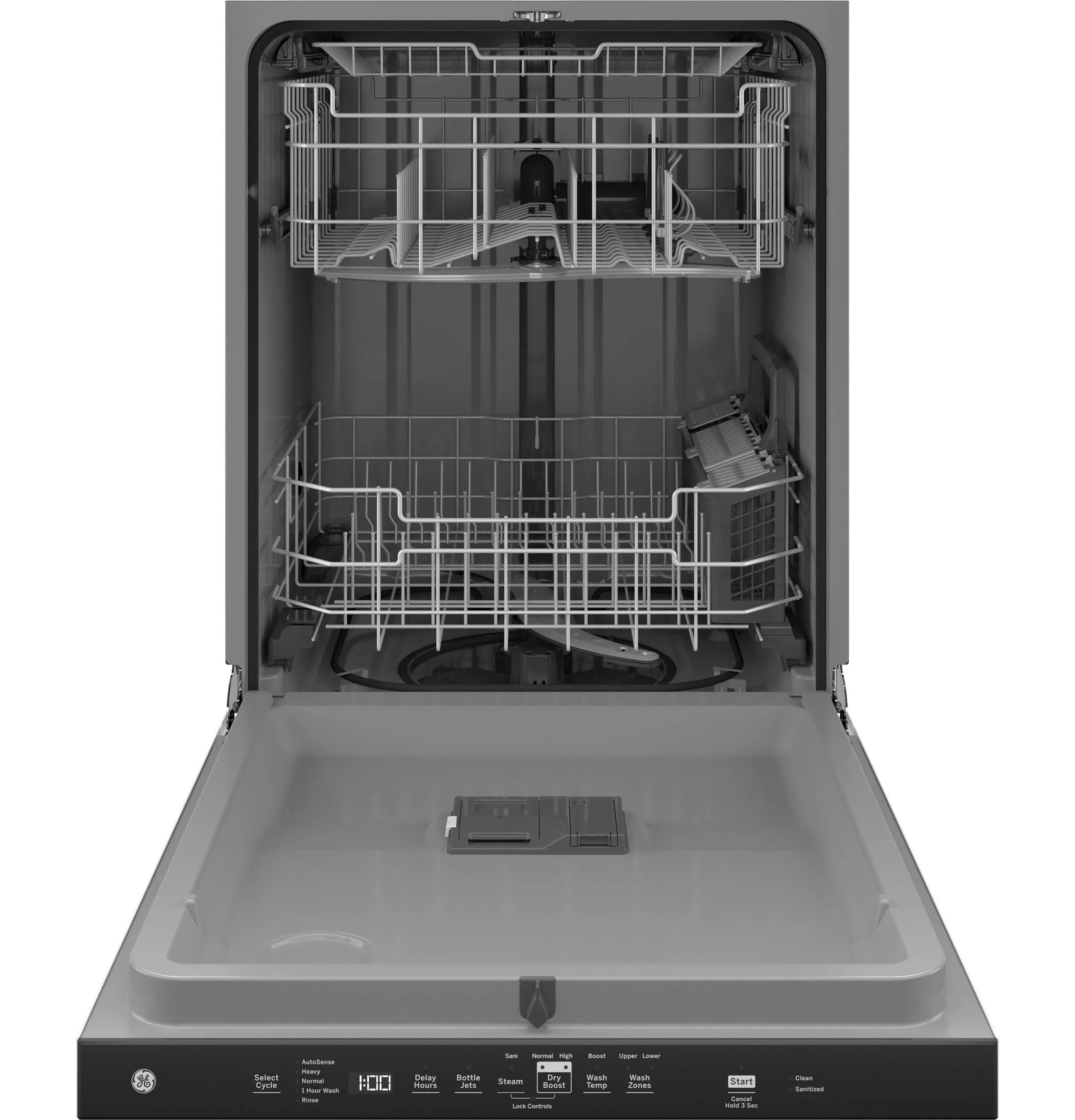 Ge Appliances GDP630PGRWW Ge Top Control With Plastic Interior Dishwasher With Sanitize Cycle & Dry Boost