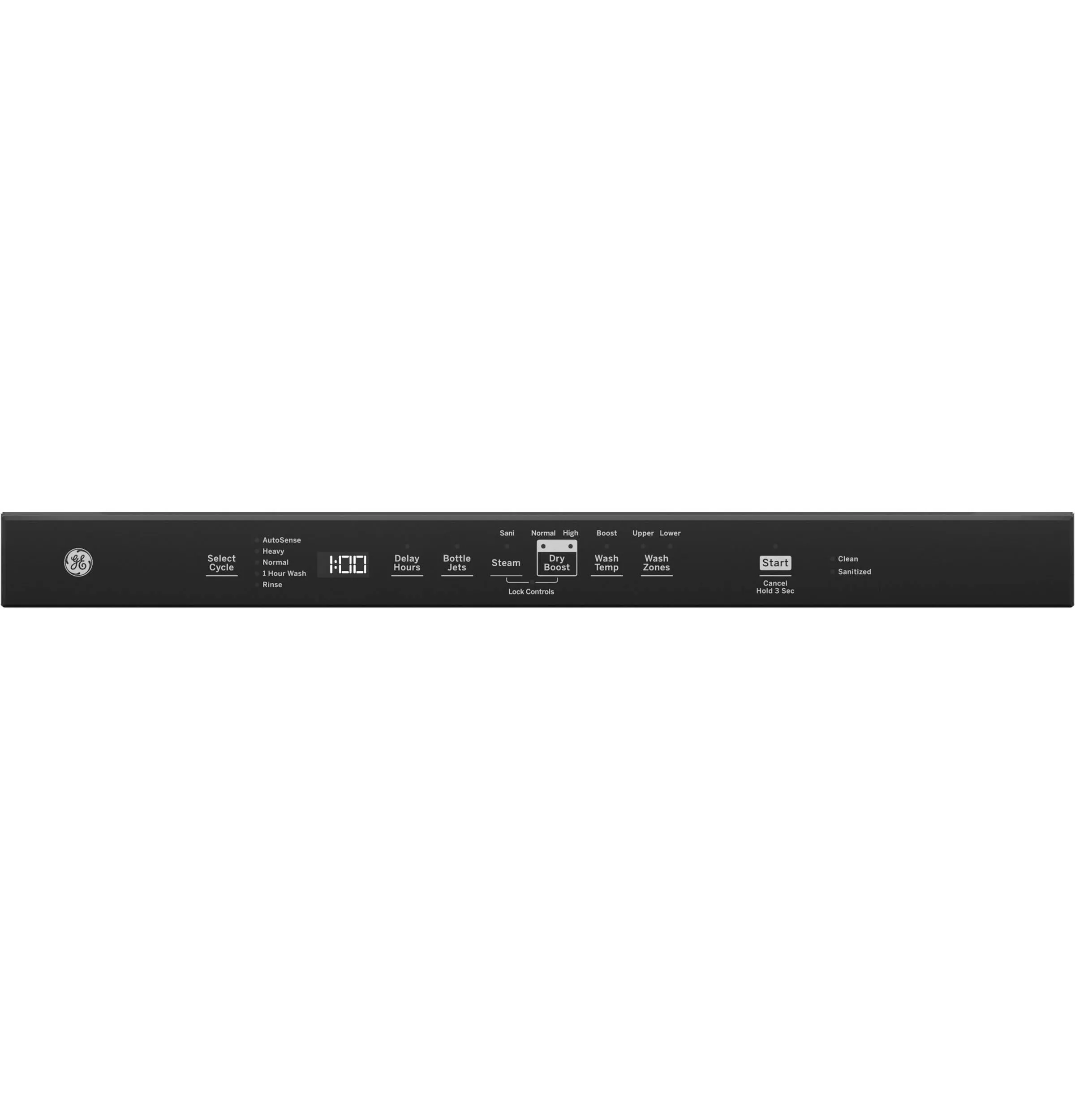 Ge Appliances GDP630PGRWW Ge Top Control With Plastic Interior Dishwasher With Sanitize Cycle & Dry Boost