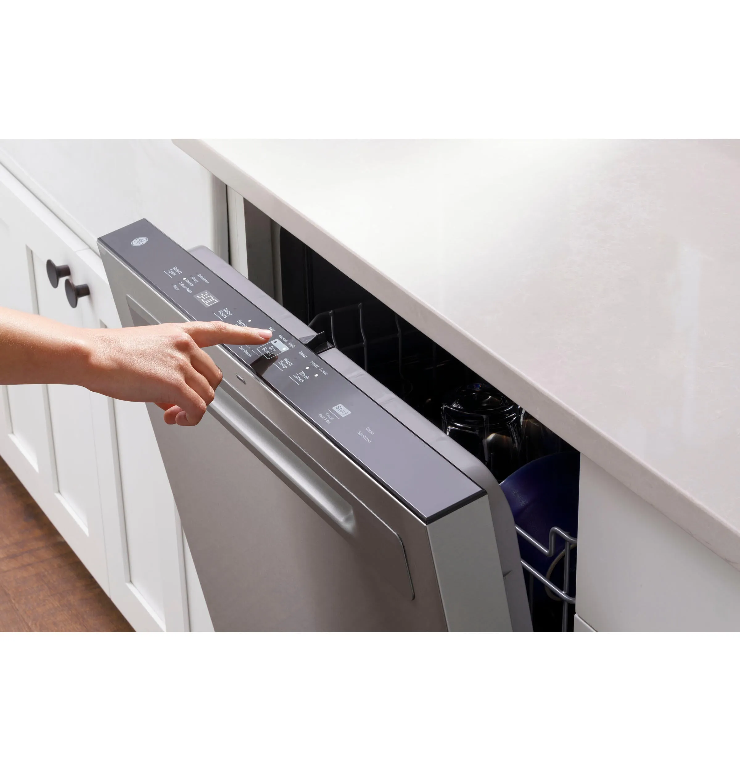 Ge Appliances GDP630PMRES Ge Top Control With Plastic Interior Dishwasher With Sanitize Cycle & Dry Boost