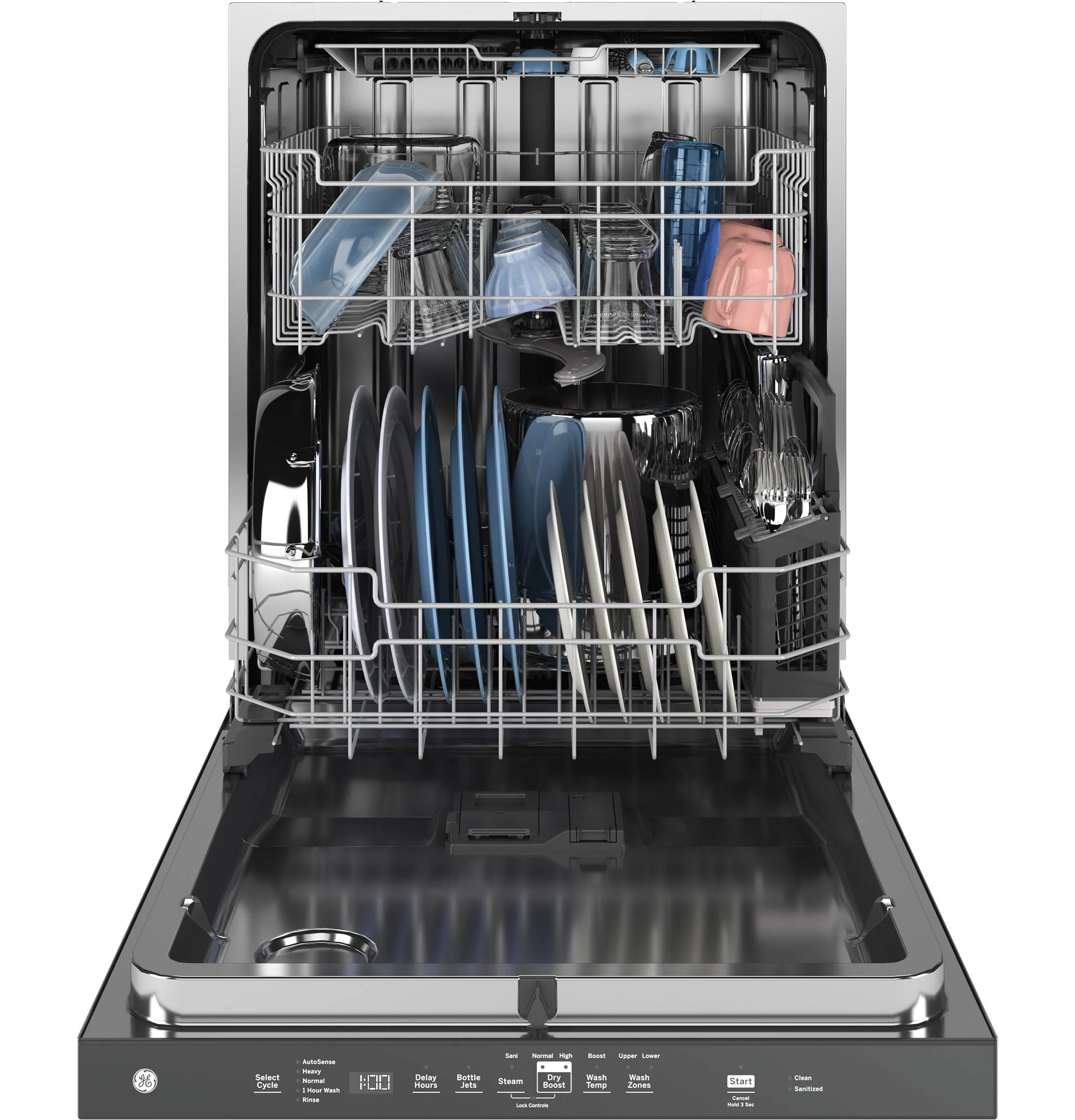 Ge Appliances GDP670SMVES Ge Fingerprint Resistant Top Control With Stainless Steel Interior Dishwasher With Sanitize Cycle