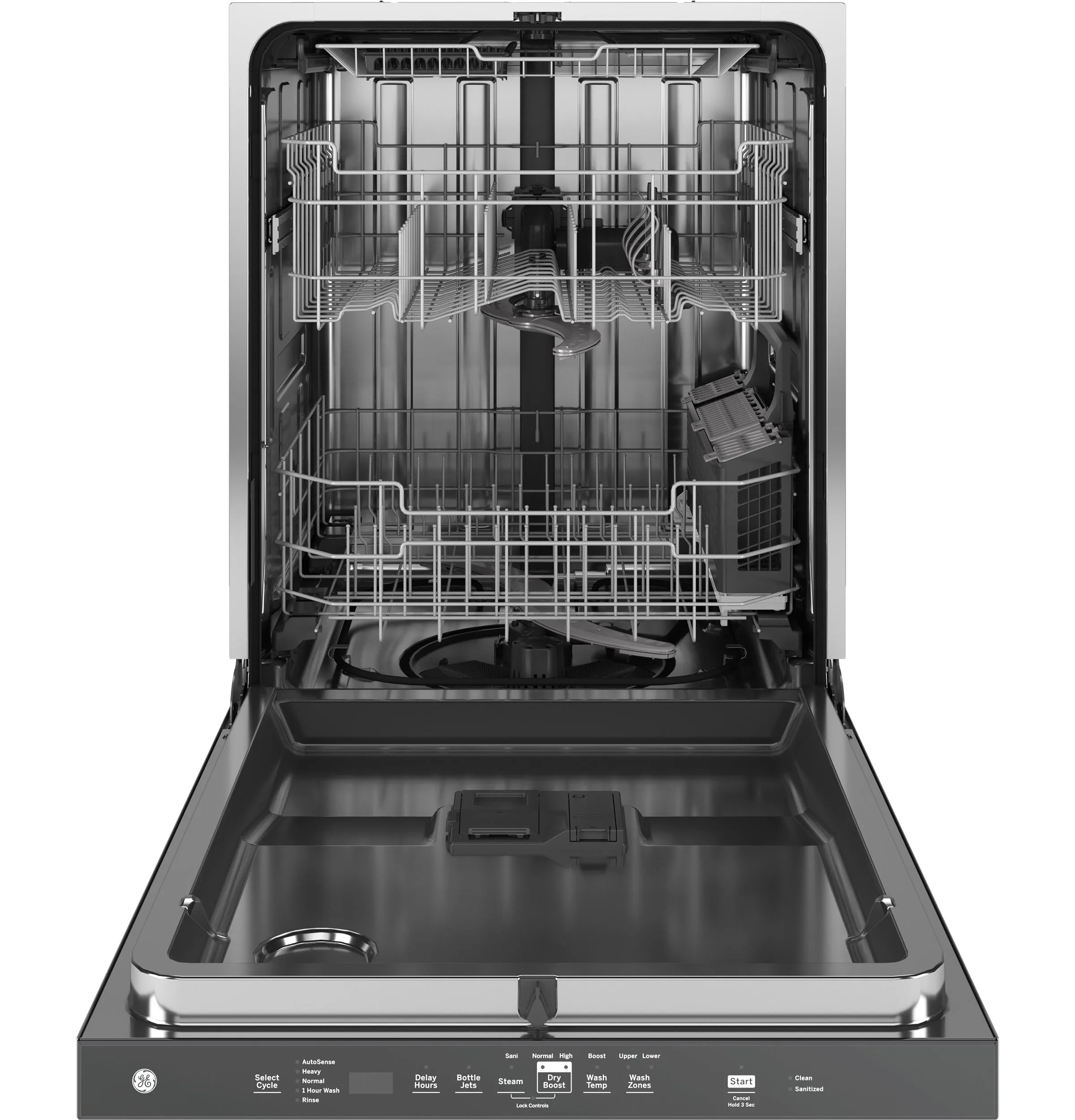 Ge Appliances GDP670SMVES Ge Fingerprint Resistant Top Control With Stainless Steel Interior Dishwasher With Sanitize Cycle