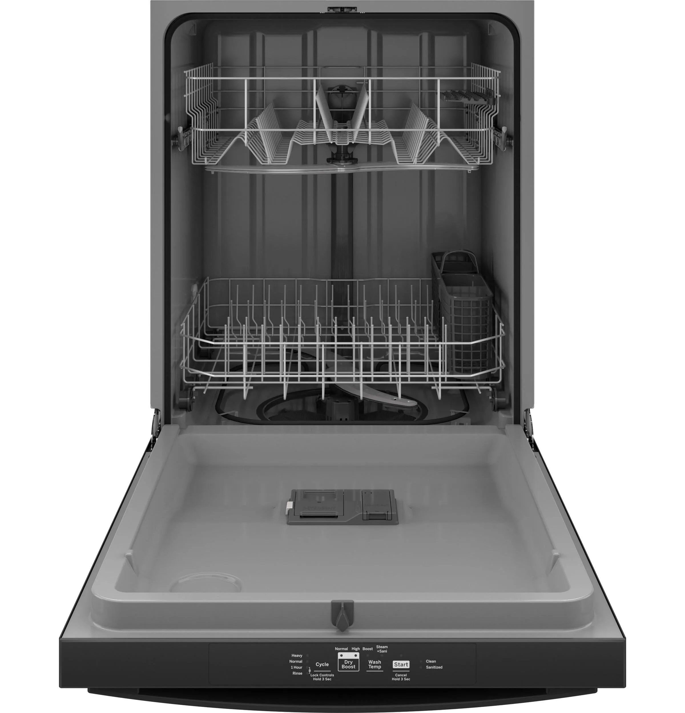 Ge Appliances GDT535PGRBB Ge Top Control With Plastic Interior Dishwasher With Sanitize Cycle & Dry Boost