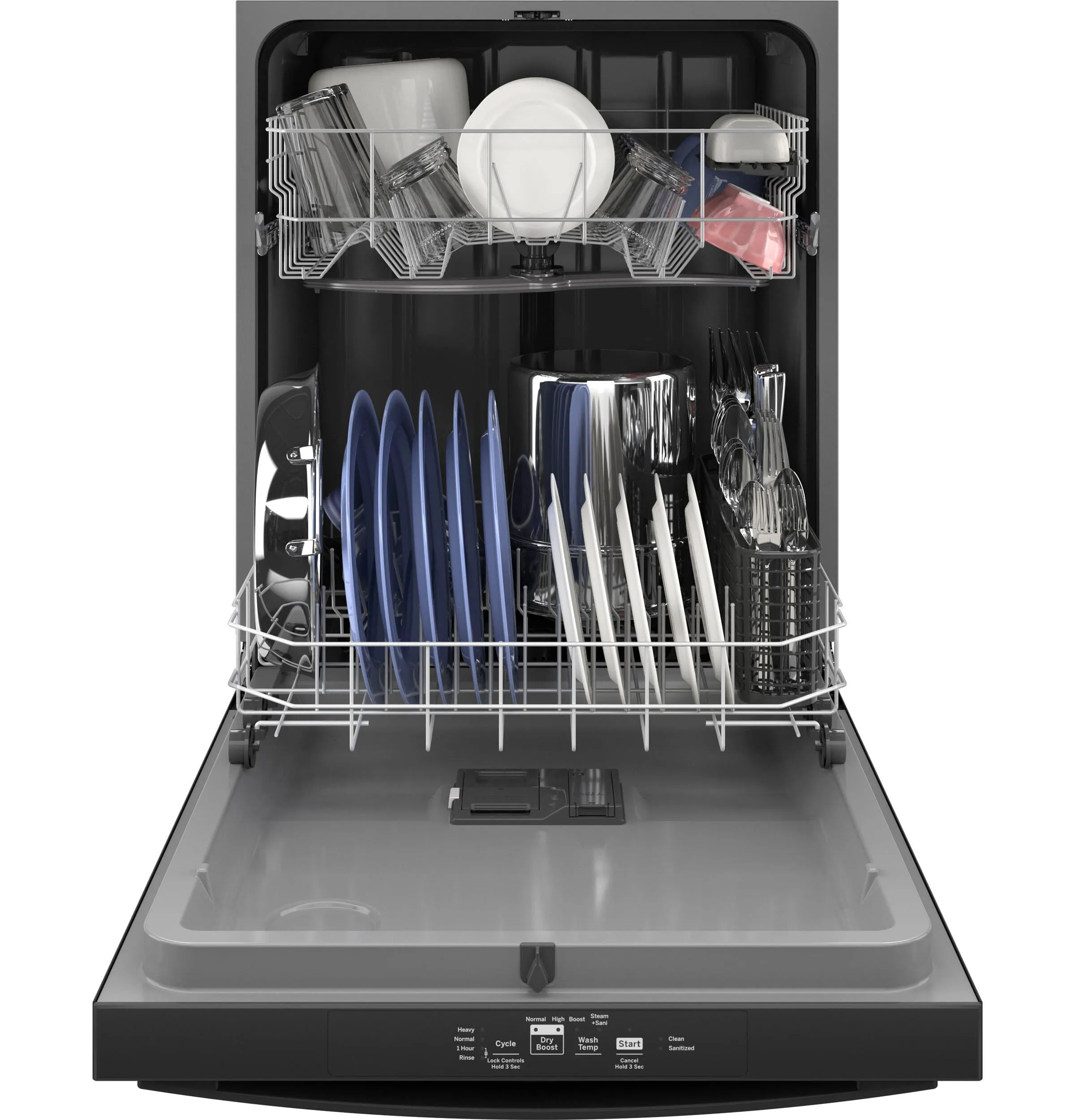 Ge Appliances GDT535PGRBB Ge Top Control With Plastic Interior Dishwasher With Sanitize Cycle & Dry Boost