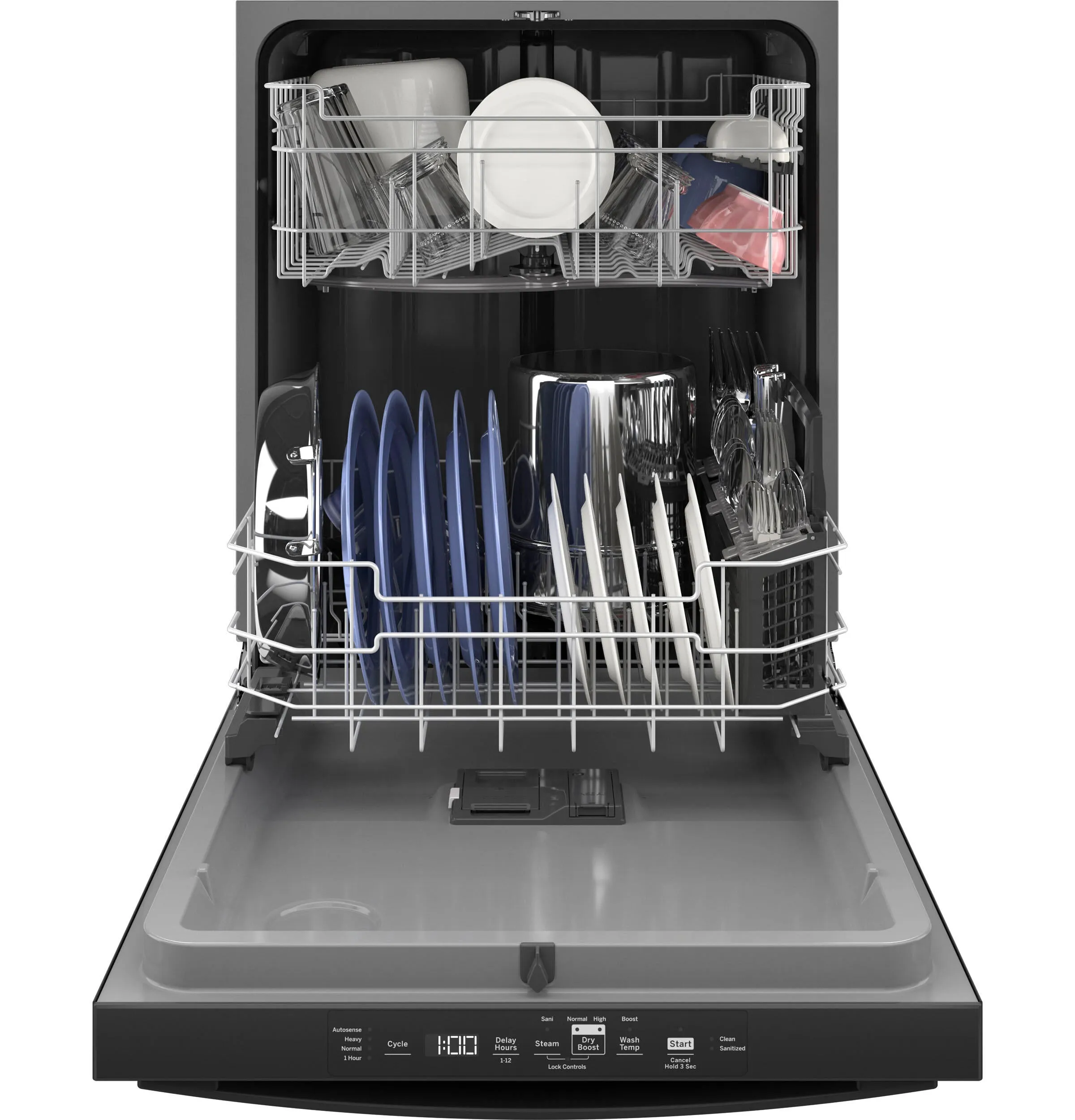 Ge Appliances GDT550PGRBB Ge Top Control With Plastic Interior Dishwasher With Sanitize Cycle & Dry Boost