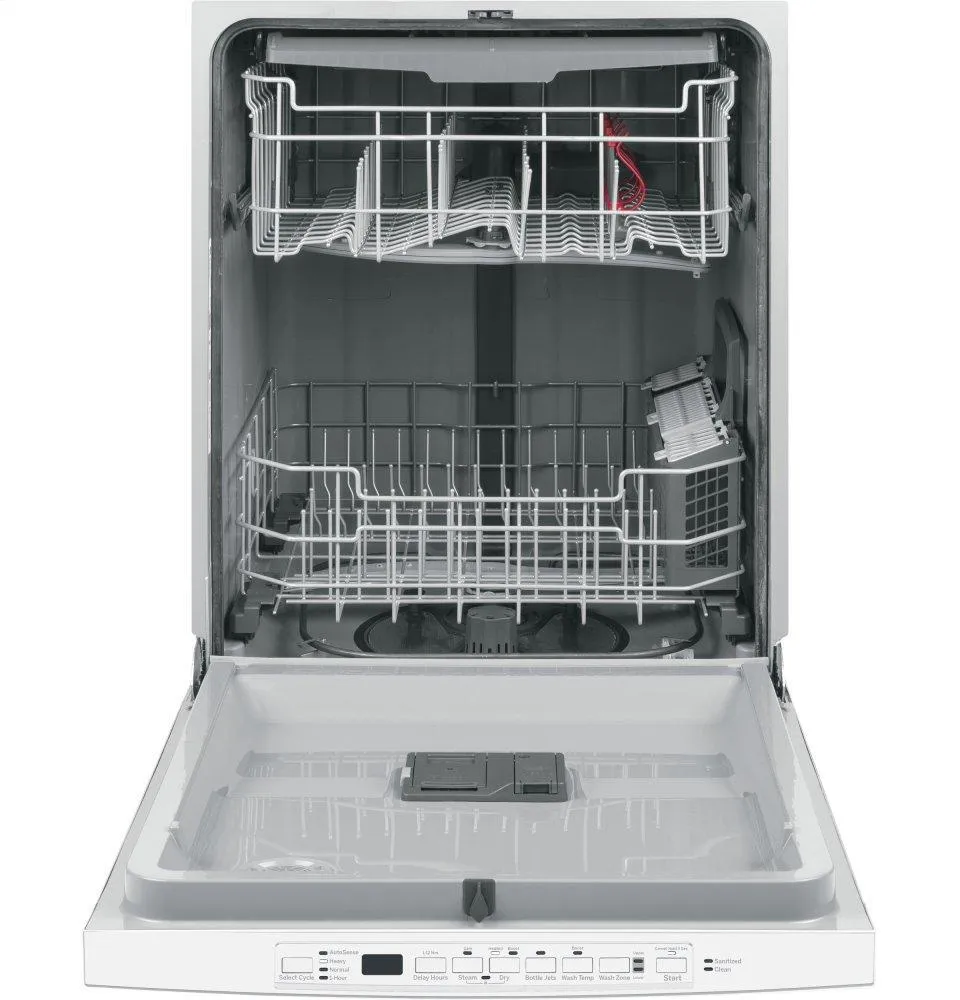 Ge Appliances GDT630PGMWW Ge Top Control With Plastic Interior Dishwasher With Sanitize Cycle & Dry Boost