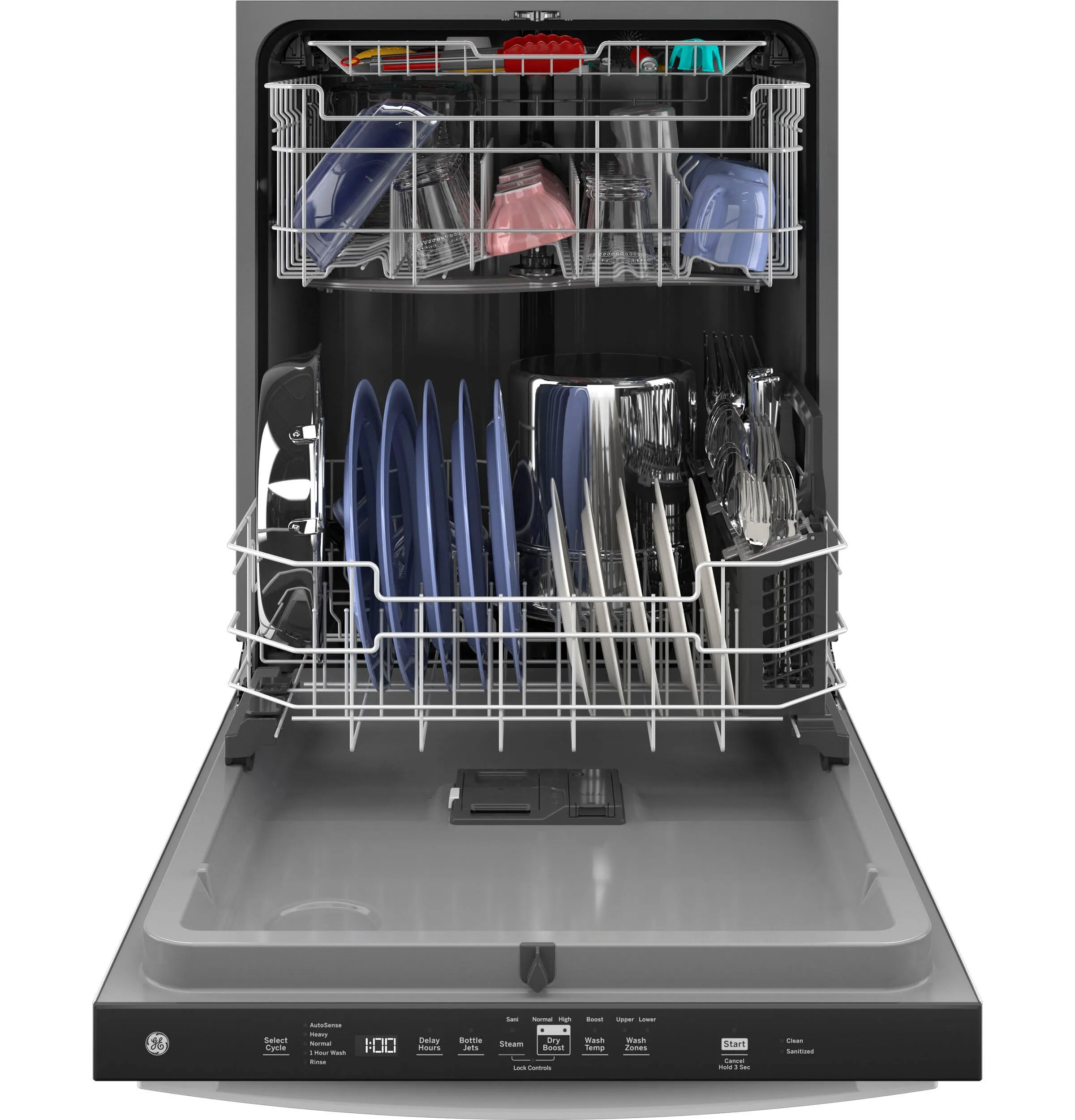 Ge Appliances GDT630PGRWW Ge Top Control With Plastic Interior Dishwasher With Sanitize Cycle & Dry Boost