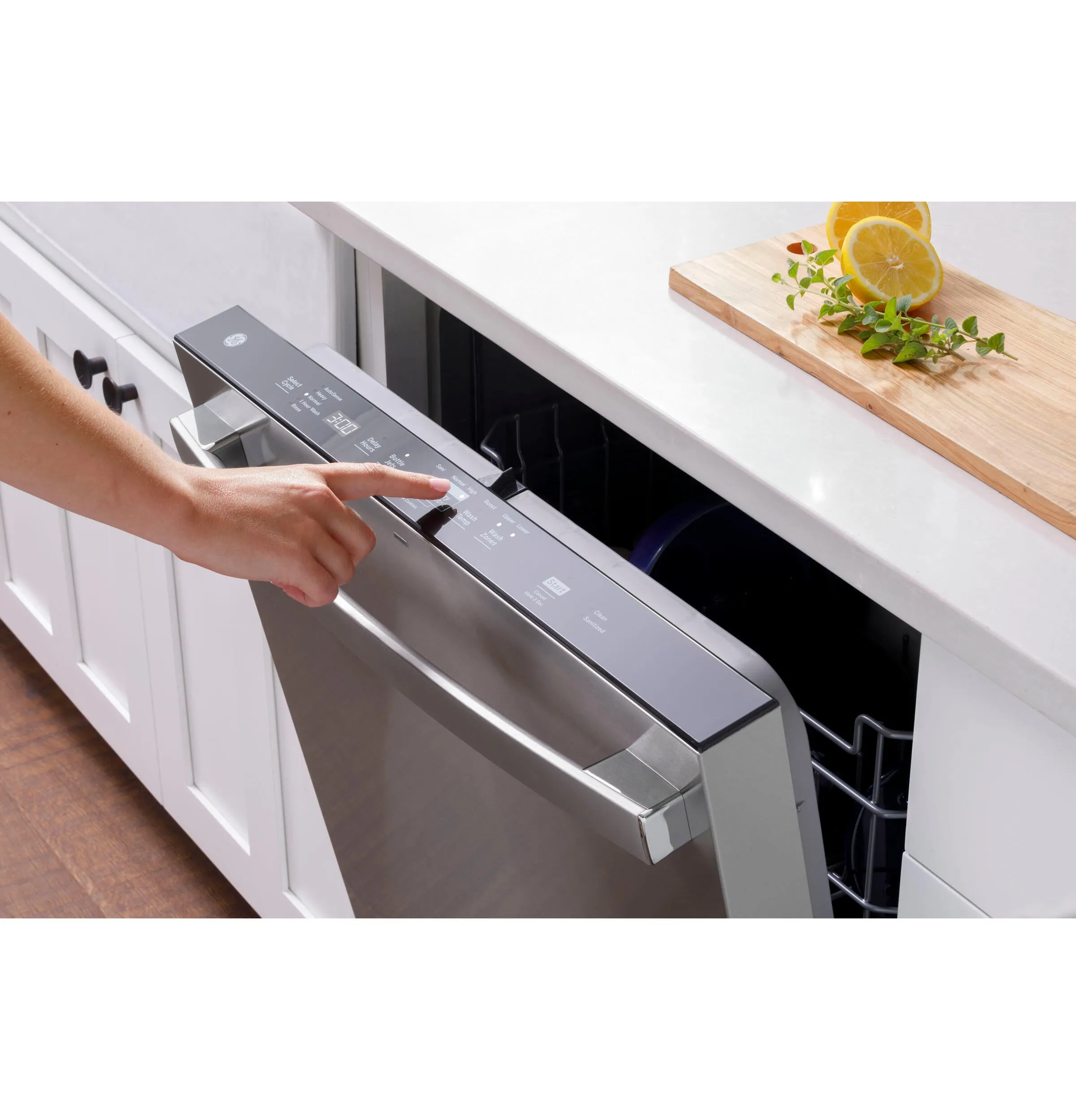 Ge Appliances GDT630PGRWW Ge Top Control With Plastic Interior Dishwasher With Sanitize Cycle & Dry Boost