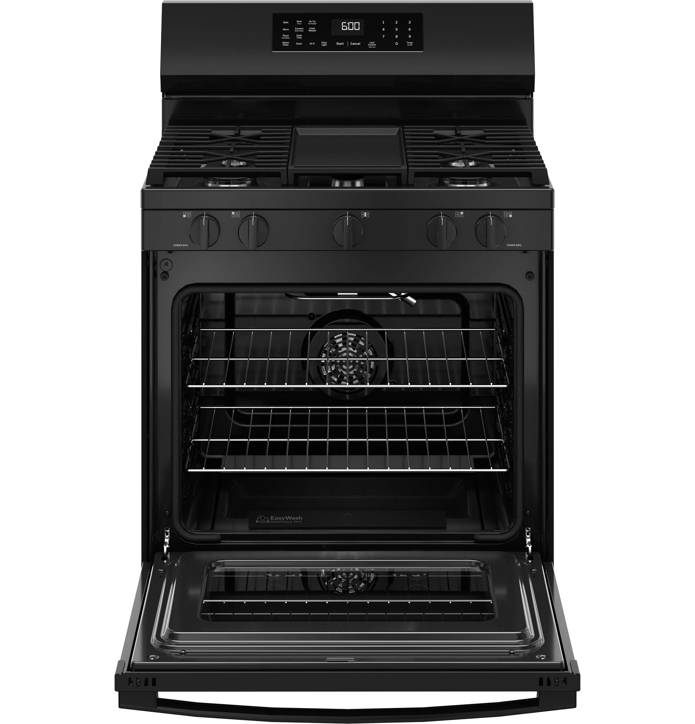 Ge Appliances GGF600AVBB Ge 30 Free-Standing Gas Convection Range With No Preheat Air Fry And Easywash&#8482; Oven Tray