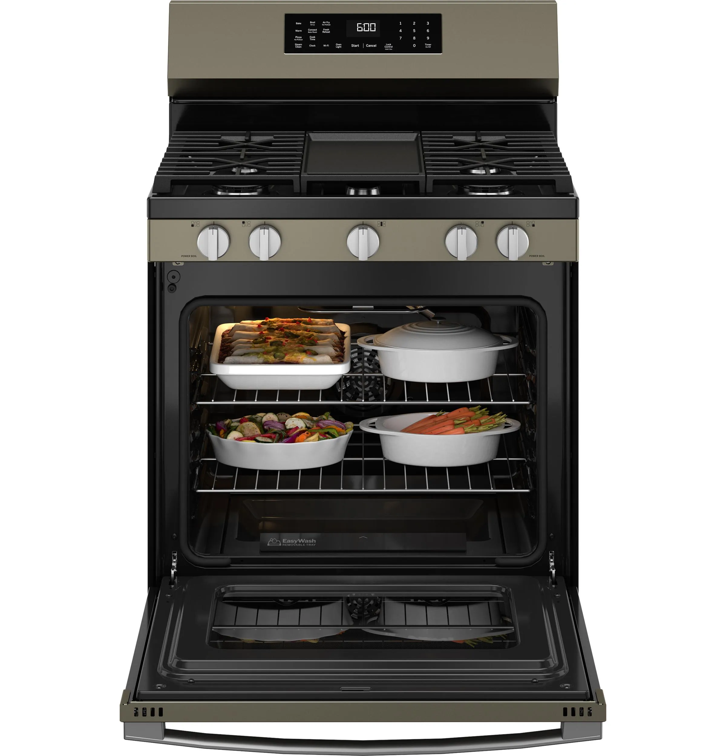 Ge Appliances GGF600AVES Ge 30 Free-Standing Gas Convection Range With No Preheat Air Fry And Easywash&#8482; Oven Tray