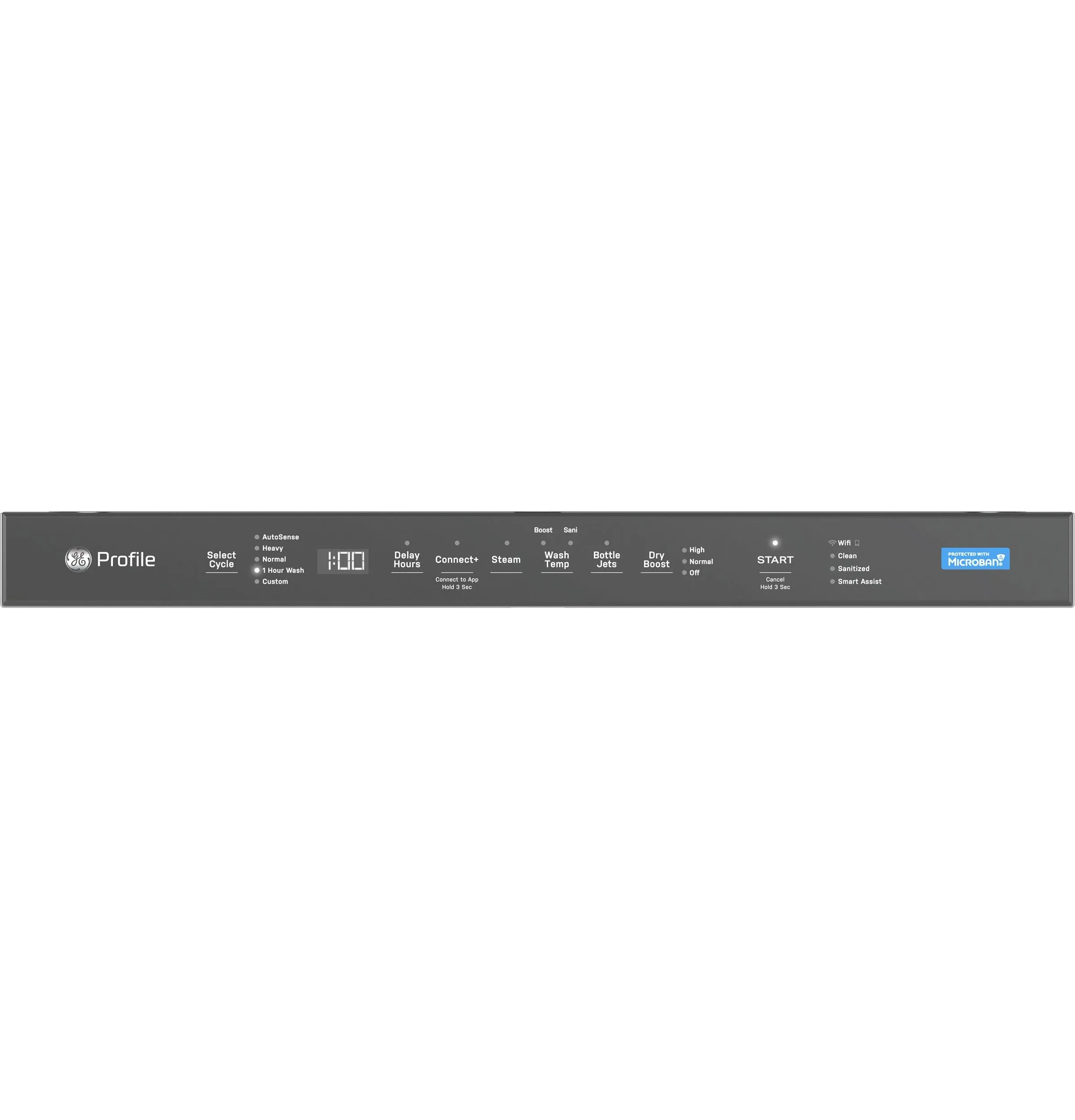 Ge Appliances PDP715SYVFS Ge Profile&#8482; Fingerprint Resistant Top Control With Stainless Steel Interior Dishwasher With Microban&#8482; Antimicrobial Protection With Sanitize Cycle