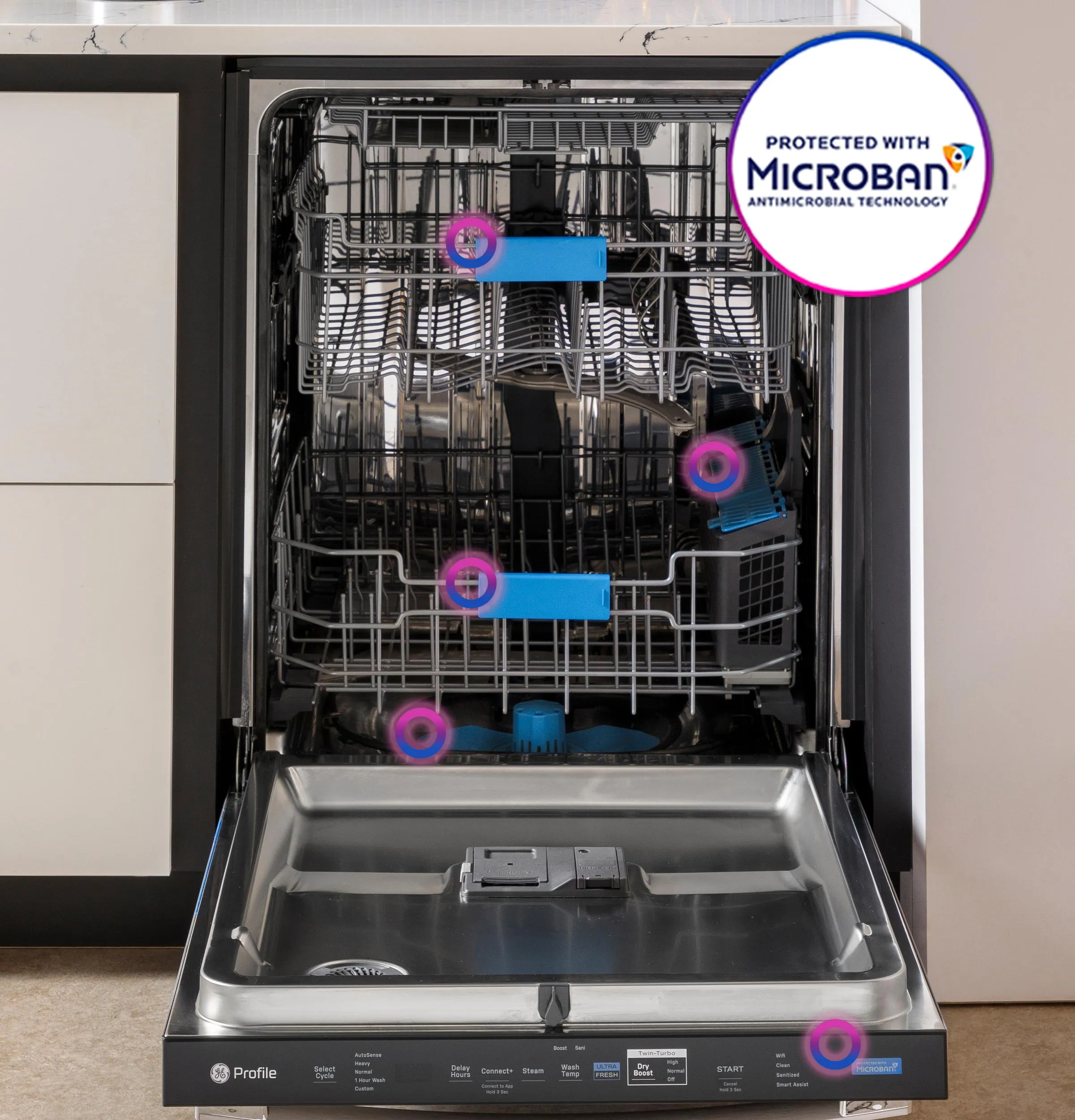 Ge Appliances PDP755SBVTS Ge Profile&#8482; Energy Star Smart Ultrafresh System Dishwasher With Microban&#8482; Antimicrobial Technology With Deep Clean Washing 3Rd Rack. 42 Dba