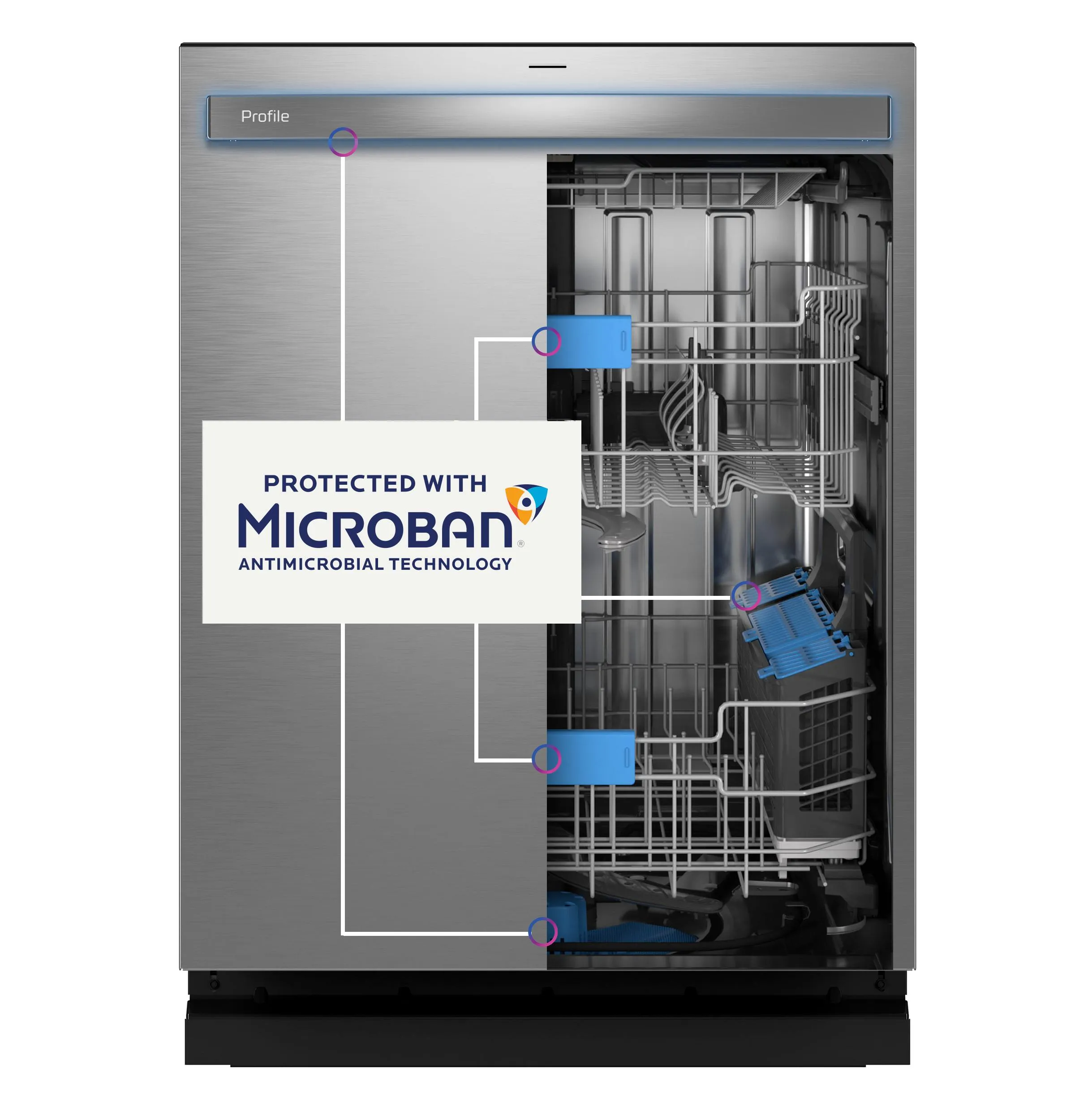 Ge Appliances PDP755SBVTS Ge Profile&#8482; Energy Star Smart Ultrafresh System Dishwasher With Microban&#8482; Antimicrobial Technology With Deep Clean Washing 3Rd Rack. 42 Dba