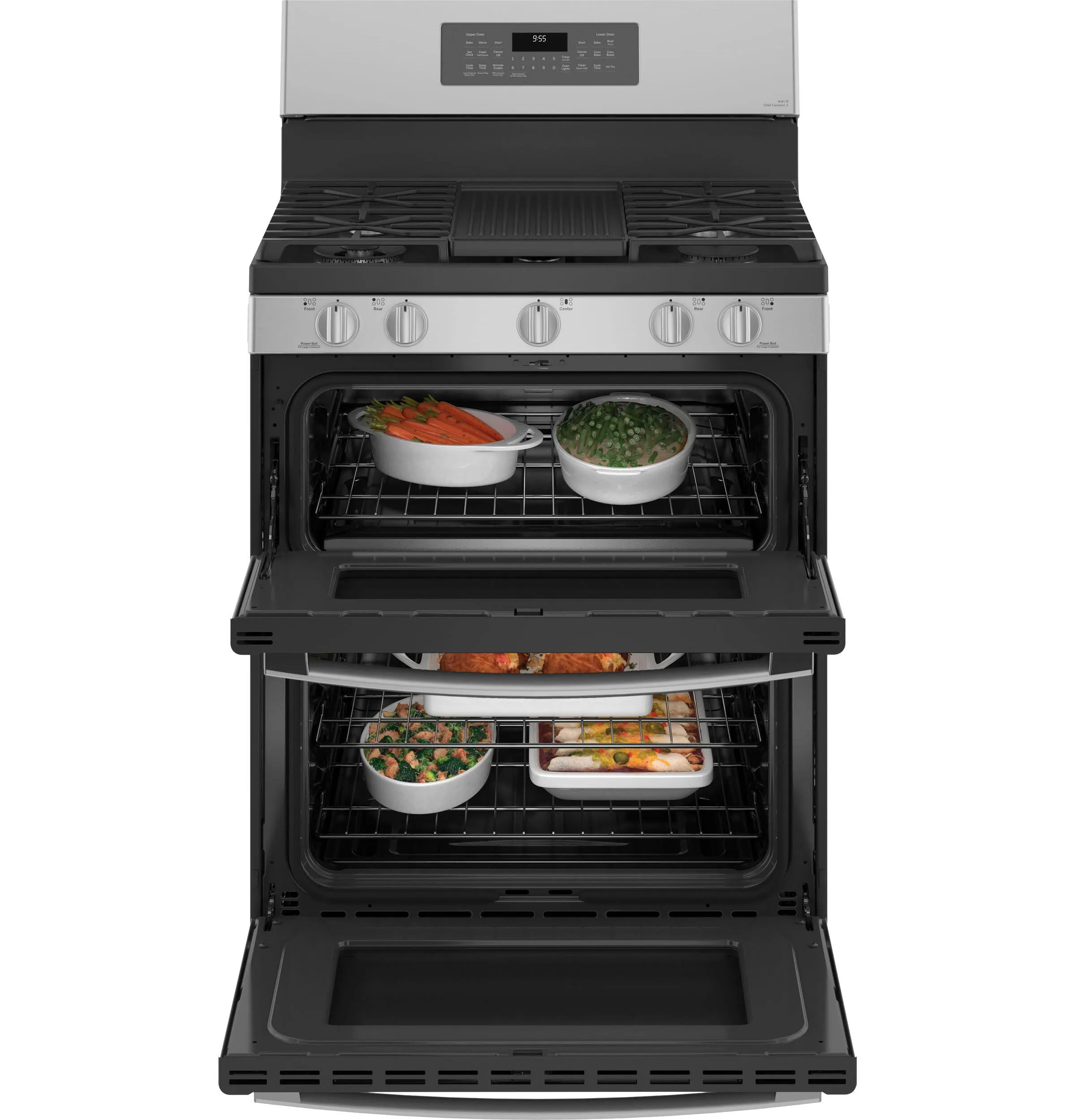 Ge Appliances PGB965YPFS Ge Profile&#8482; 30 Free-Standing Gas Double Oven Convection Fingerprint Resistant Range With No Preheat Air Fry