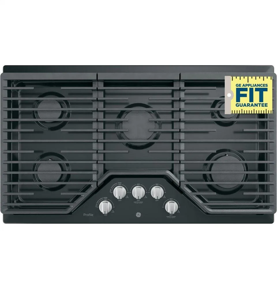 Ge Appliances PGP7036DLBB Ge Profile&#8482; 36 Built-In Gas Cooktop With Optional Extra-Large Cast Iron Griddle
