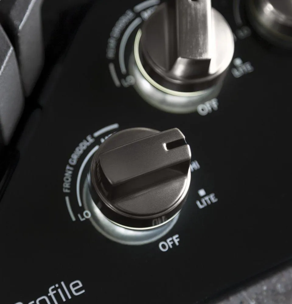 Ge Appliances PGP7036DLBB Ge Profile&#8482; 36 Built-In Gas Cooktop With Optional Extra-Large Cast Iron Griddle
