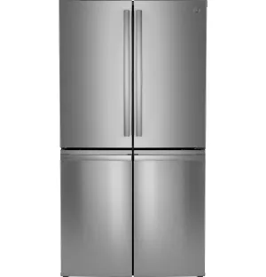 Ge Appliances PHD23BYWFS Ge Profile&#8482; Energy Star 22.9 Cu. Ft. Counter-Depth Quad-Door Refrigerator With Dual-Dispense Autofill Pitcher And Door In Door