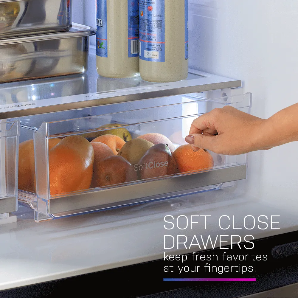 Ge Appliances PHD23BYWFS Ge Profile&#8482; Energy Star 22.9 Cu. Ft. Counter-Depth Quad-Door Refrigerator With Dual-Dispense Autofill Pitcher And Door In Door