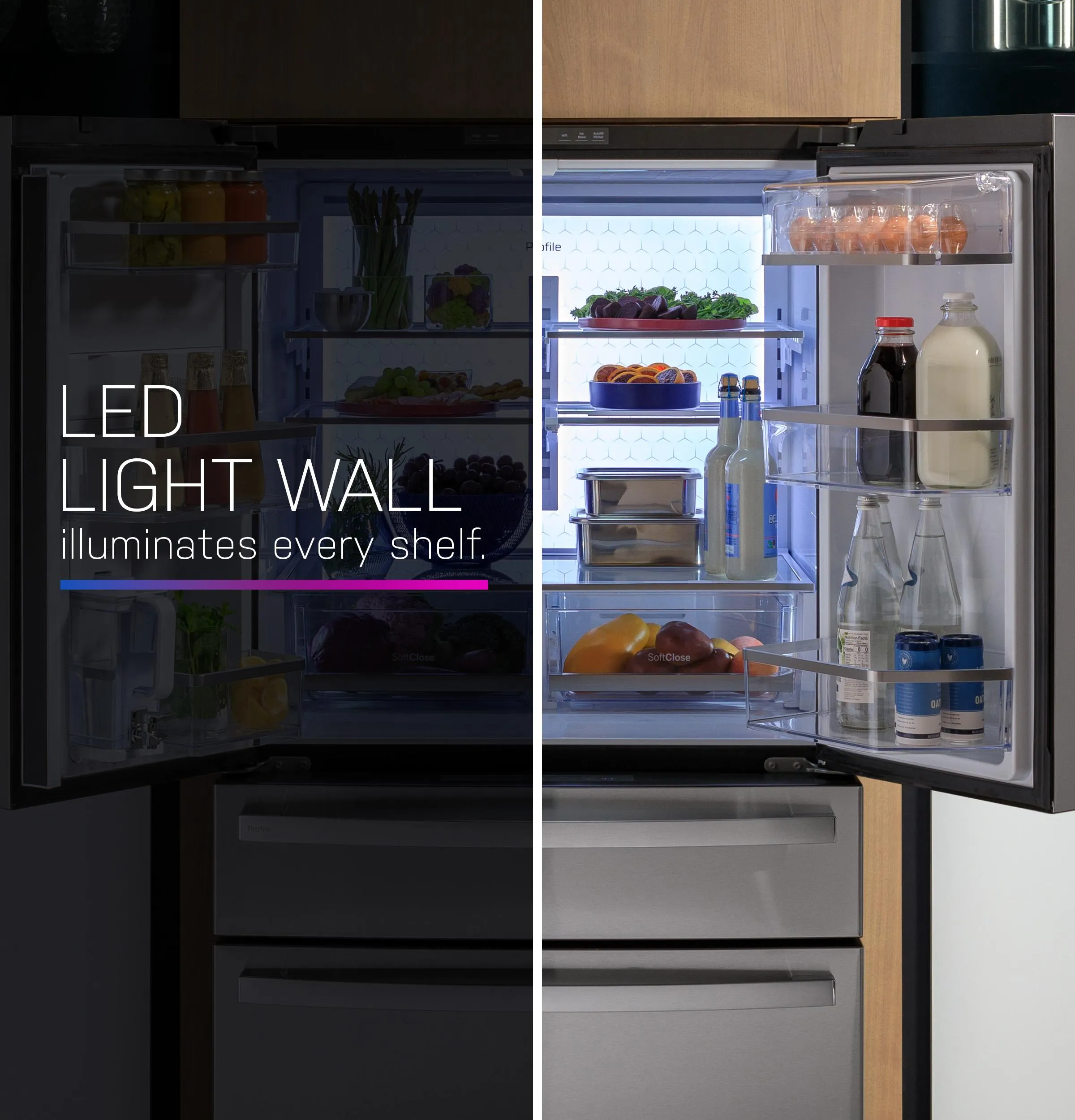 Ge Appliances PJE23BYWFS Ge Profile&#8482; Energy Star 23.2 Cu. Ft. Smart Counter-Depth Fingerprint Resistant 4-Door French-Door Refrigerator With Dual-Dispense Autofill Pitcher