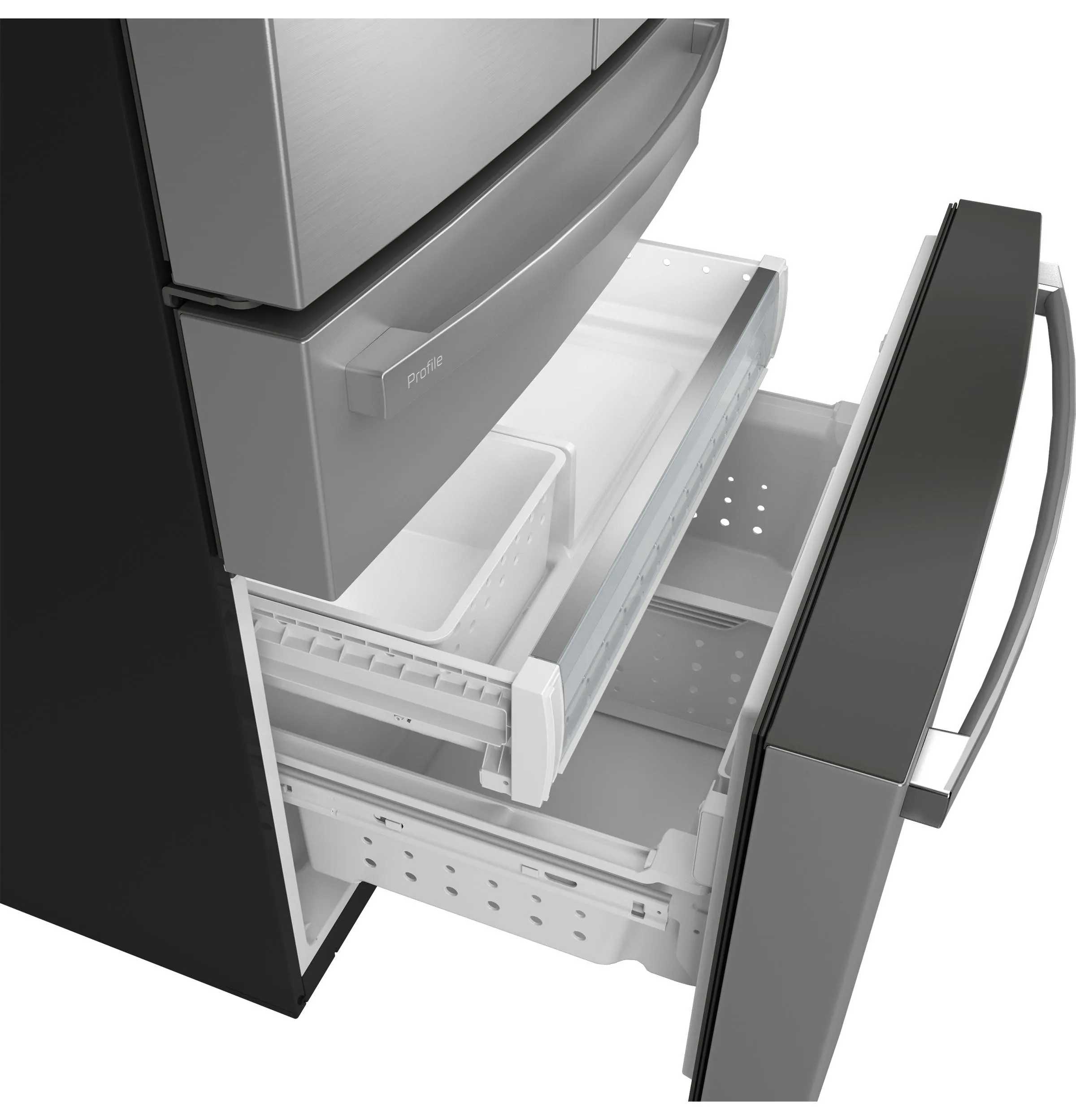 Ge Appliances PJE23BYWFS Ge Profile&#8482; Energy Star 23.2 Cu. Ft. Smart Counter-Depth Fingerprint Resistant 4-Door French-Door Refrigerator With Dual-Dispense Autofill Pitcher