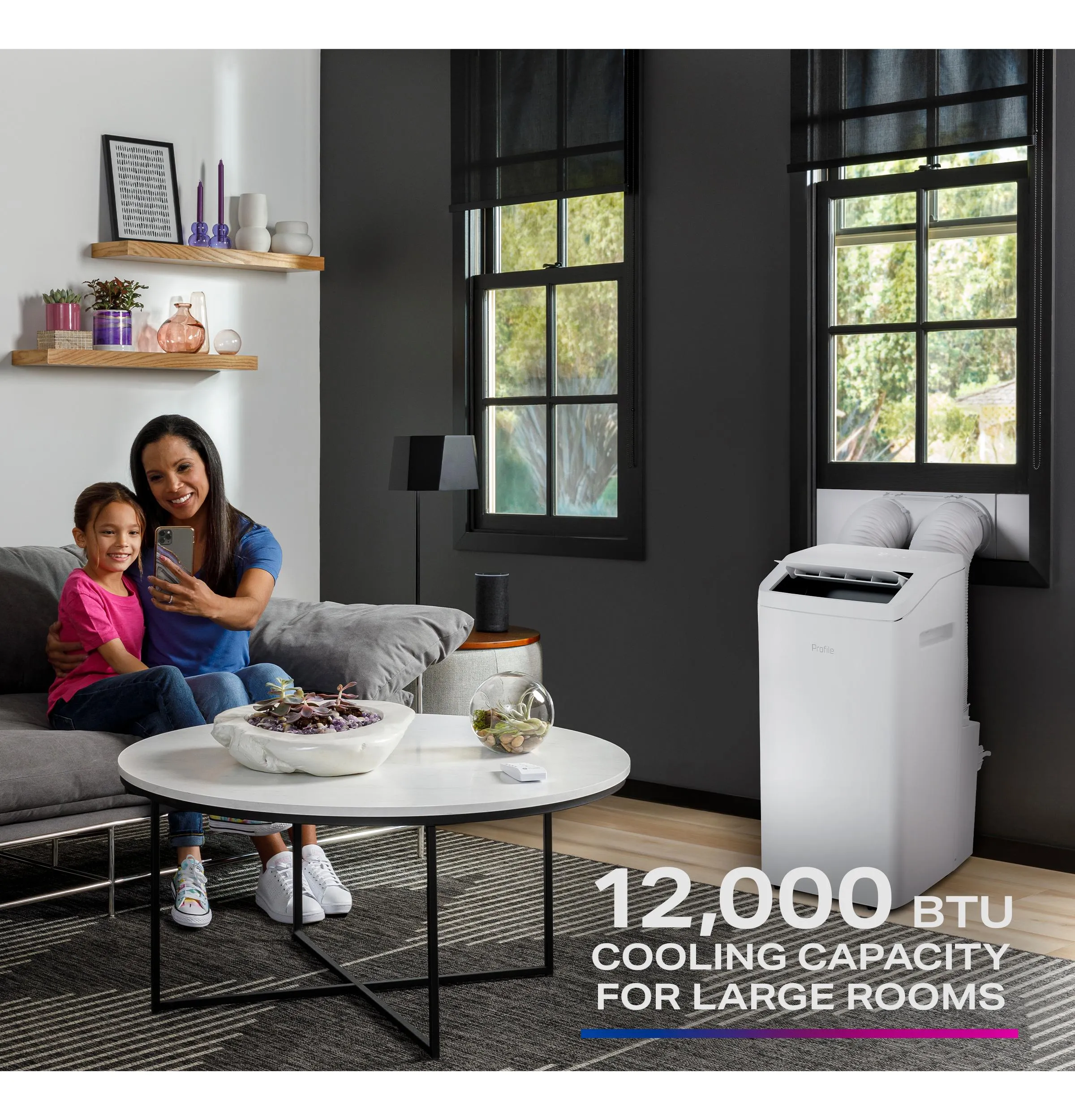 Ge Appliances PPHH12WWF Ge Profile 12.000 Btu Dual-Hose. Inverter Heat/Cool Portable Air Conditioner With Dehumidifier And Remote. White