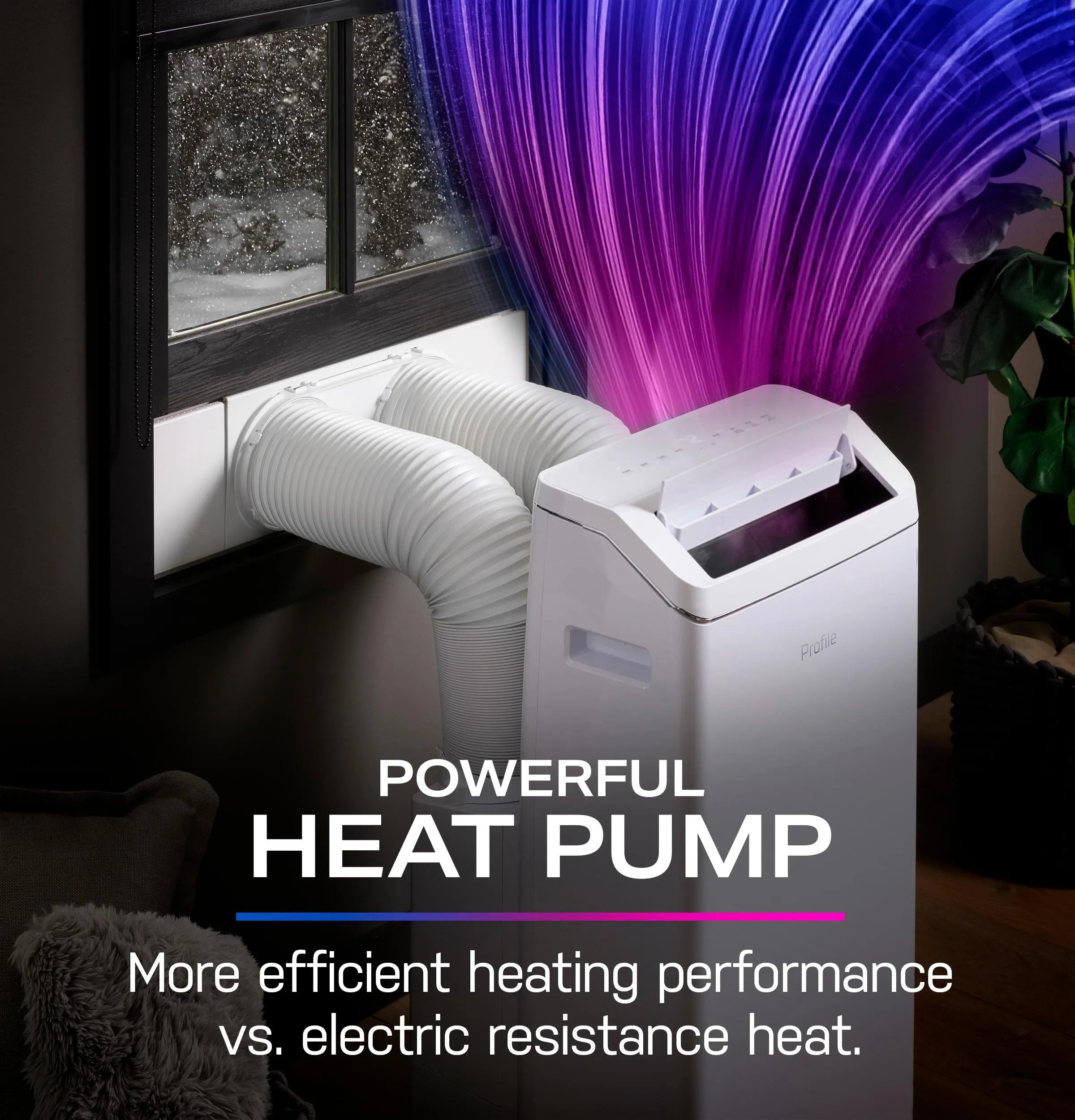 Ge Appliances PPHH12WWF Ge Profile 12.000 Btu Dual-Hose. Inverter Heat/Cool Portable Air Conditioner With Dehumidifier And Remote. White