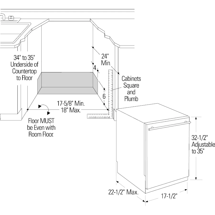 Ge Appliances UDT165SIVII 18 Dishwasher
