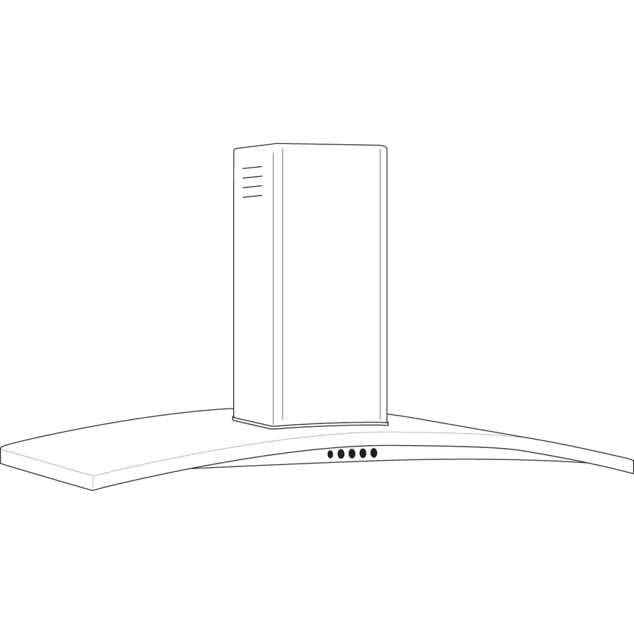 Ge Appliances UVI7361SWSS 36 Island-Mount Chimney Hood