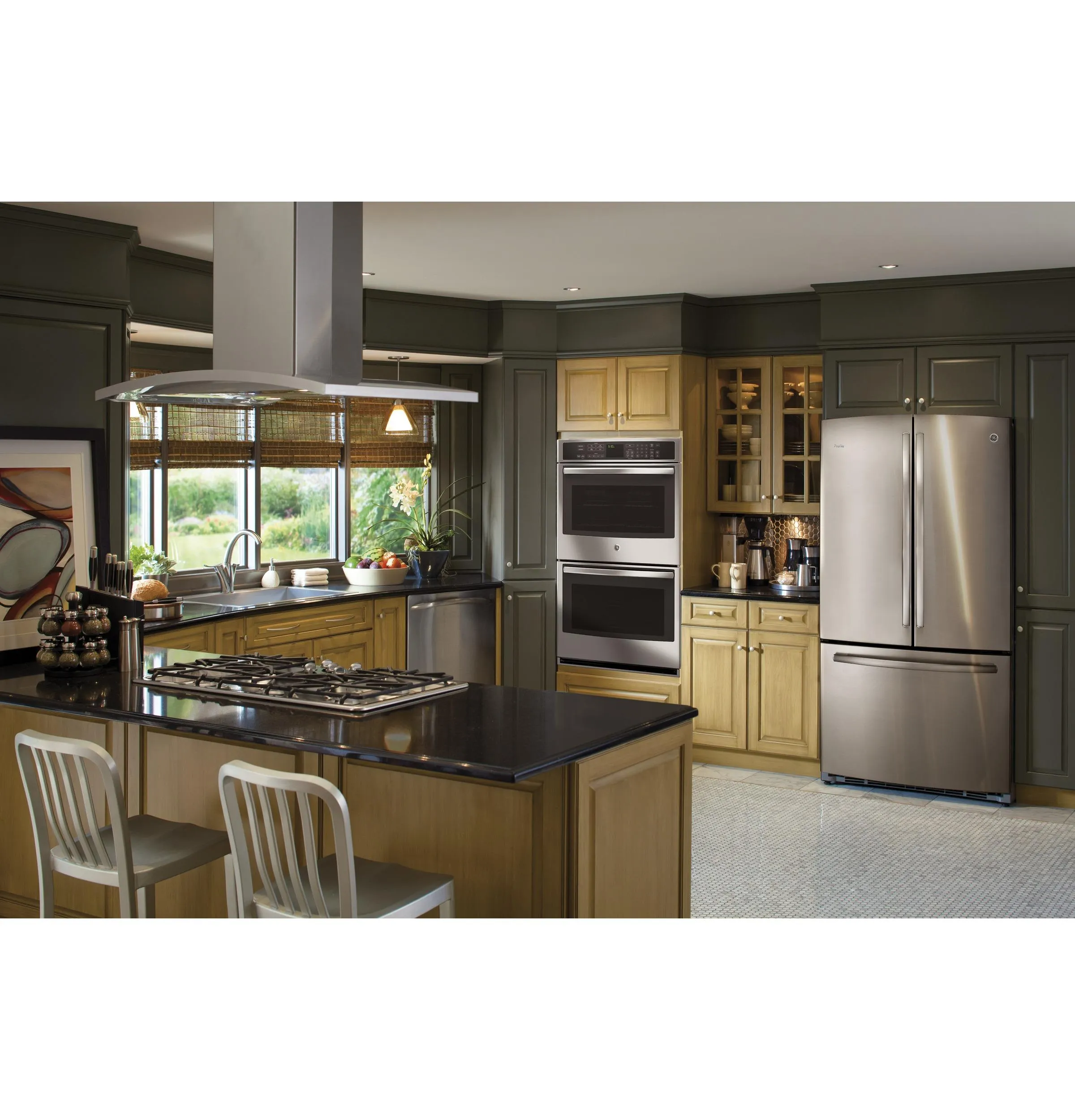 Ge Appliances UVI7361SWSS 36 Island-Mount Chimney Hood