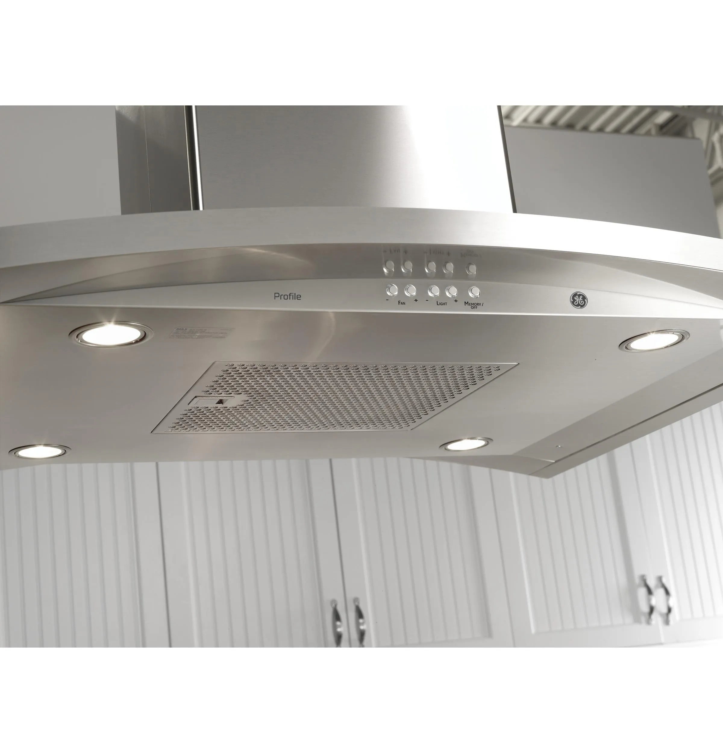 Ge Appliances UVI7361SWSS 36 Island-Mount Chimney Hood