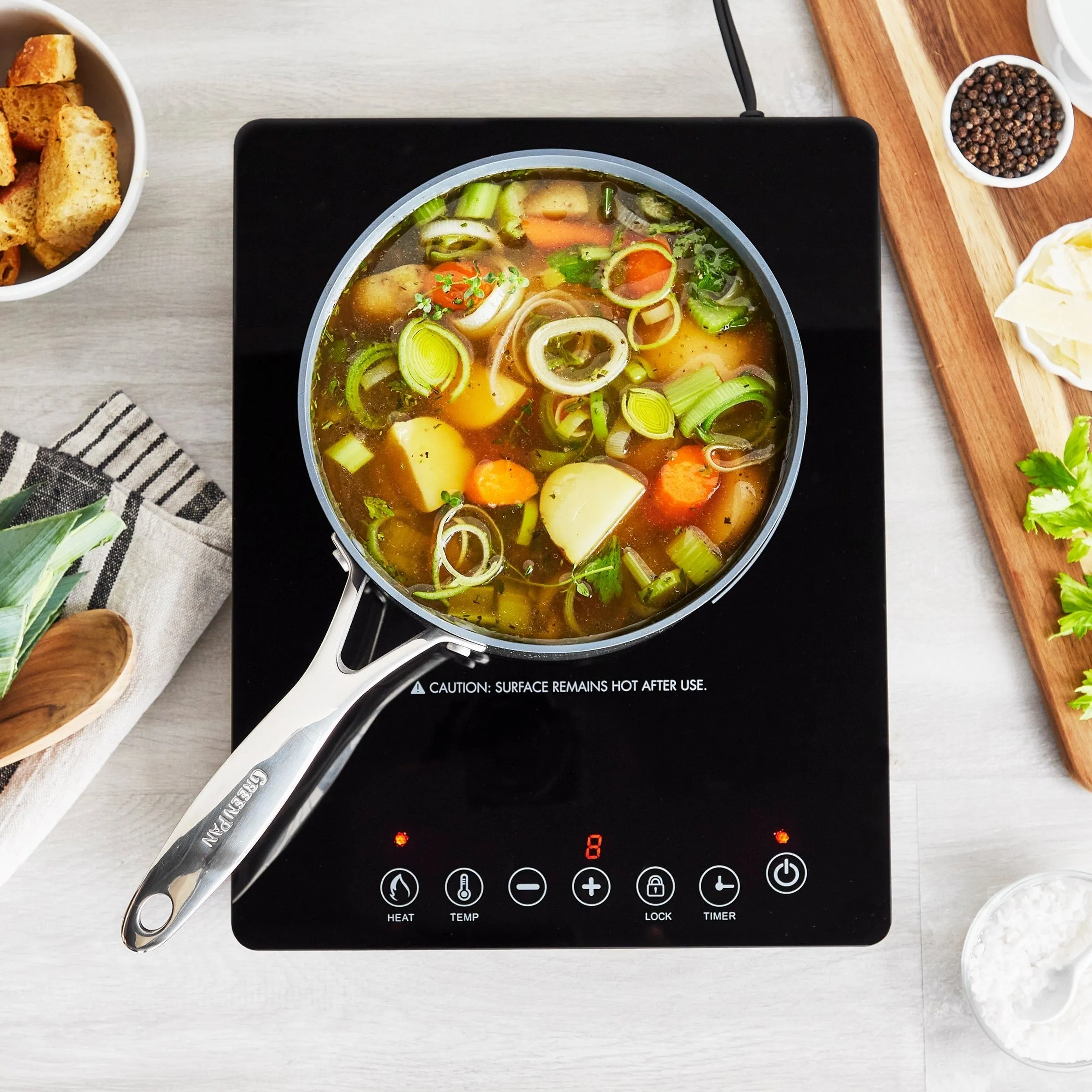 GreenPan 1800 Watts Bistro Induction Burner Cooktop