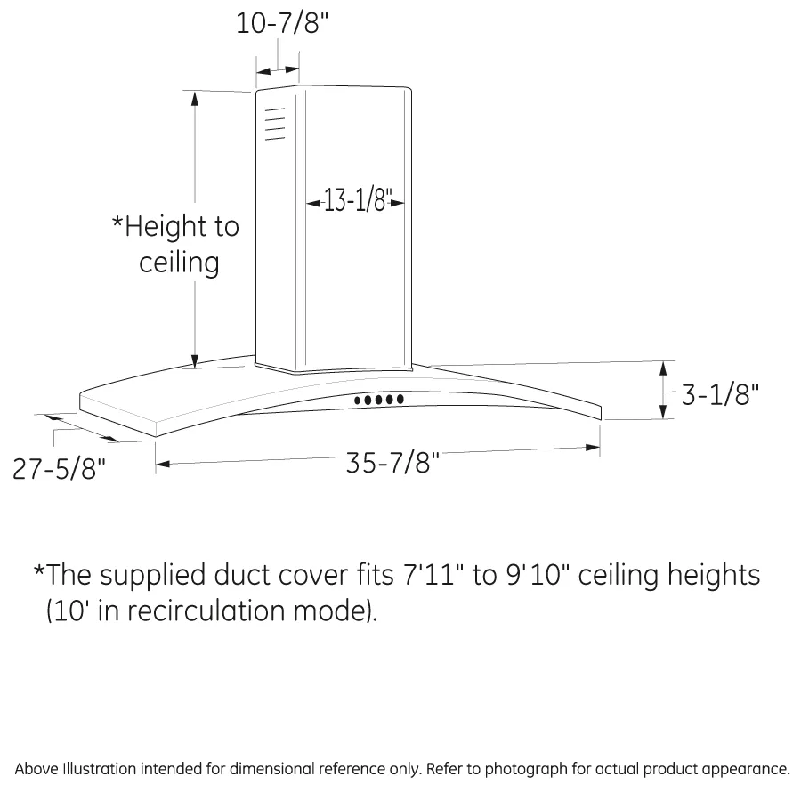 Haier UVI7361SWSS 36 Island-Mount Chimney Hood