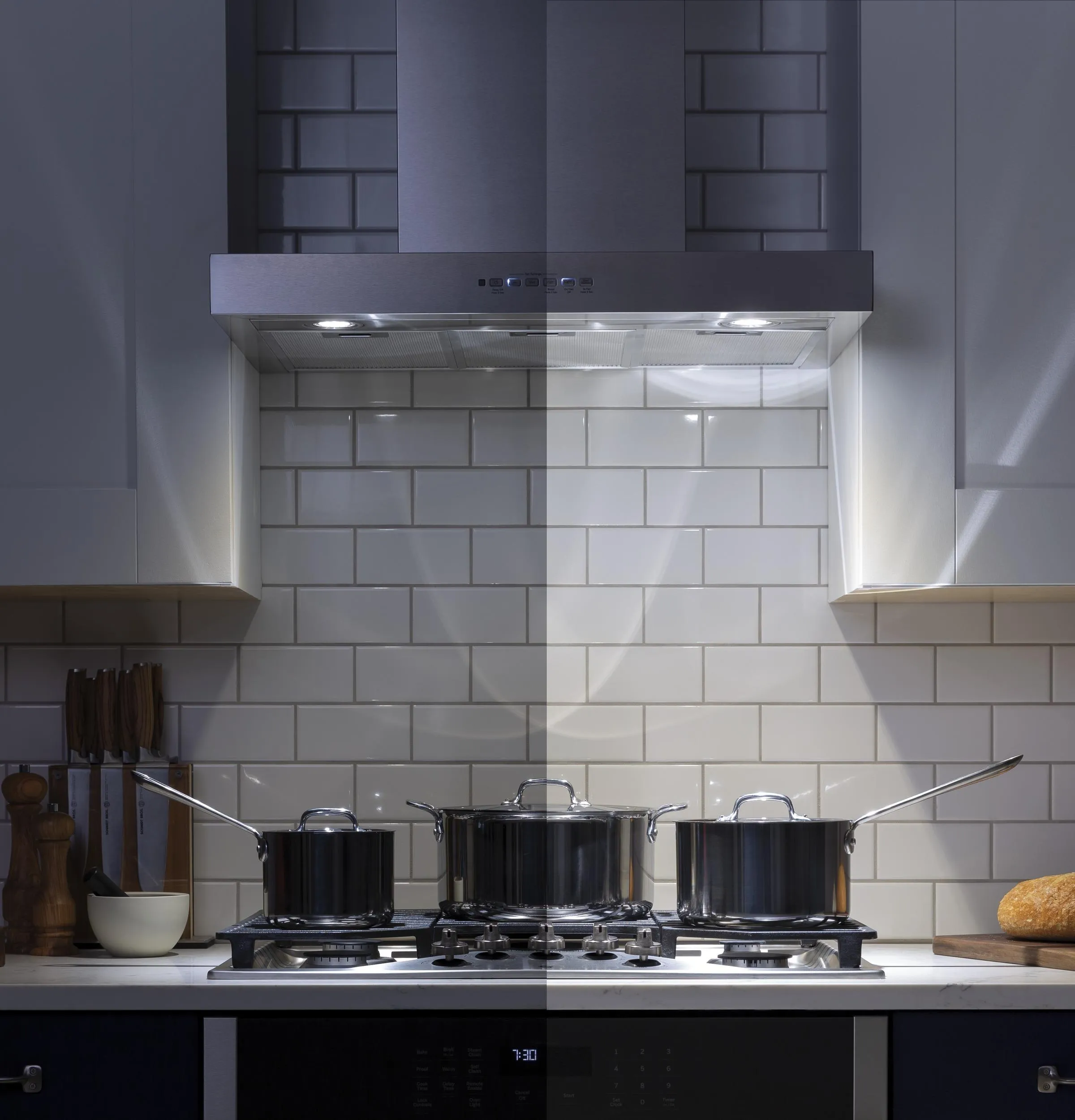 Haier UVW8301SLSS 30 Designer Wall Mount Hood W/ Dimmable Led Lighting