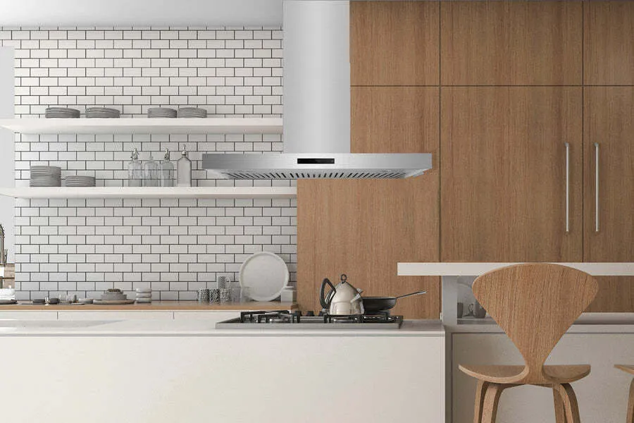 Hauslane IS700SS36 Hauslane 36 In. Convertible Island Range Hood With Dual Controls. Led. Baffle Filter In Stainless Steel