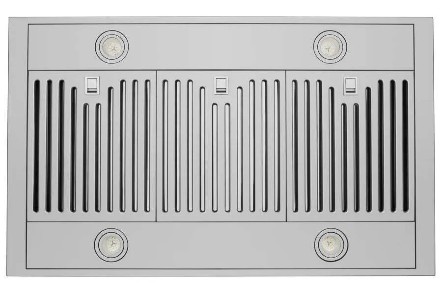 Hauslane IS700SS36 Hauslane 36 In. Convertible Island Range Hood With Dual Controls. Led. Baffle Filter In Stainless Steel