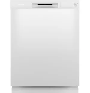 Hotpoint HDF310PGRWW Hotpoint One Button Dishwasher With Plastic Interior