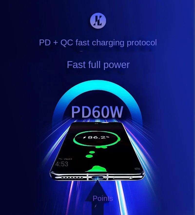 JCALLY SP30 2-in-1 Transfer Cable Portable DAC & AMP With 3.5 Port  & Type-C Fast Charging