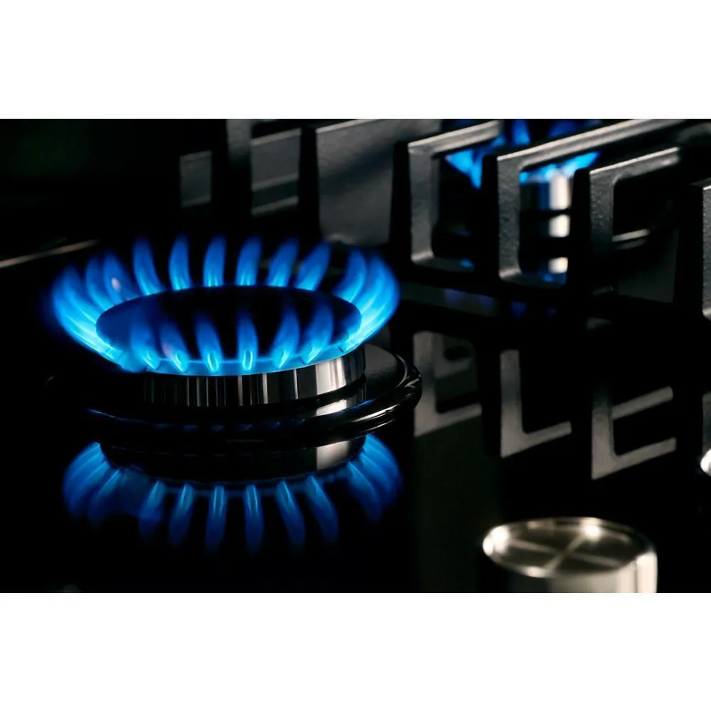 Kitchenaid KCGG536PBL 36 Gas-On-Glass Cooktop