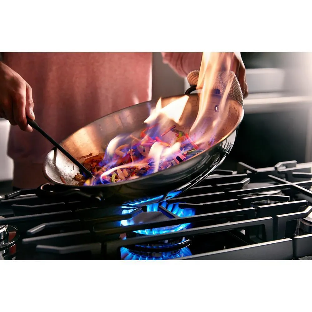 Kitchenaid KCGG536PBL 36 Gas-On-Glass Cooktop