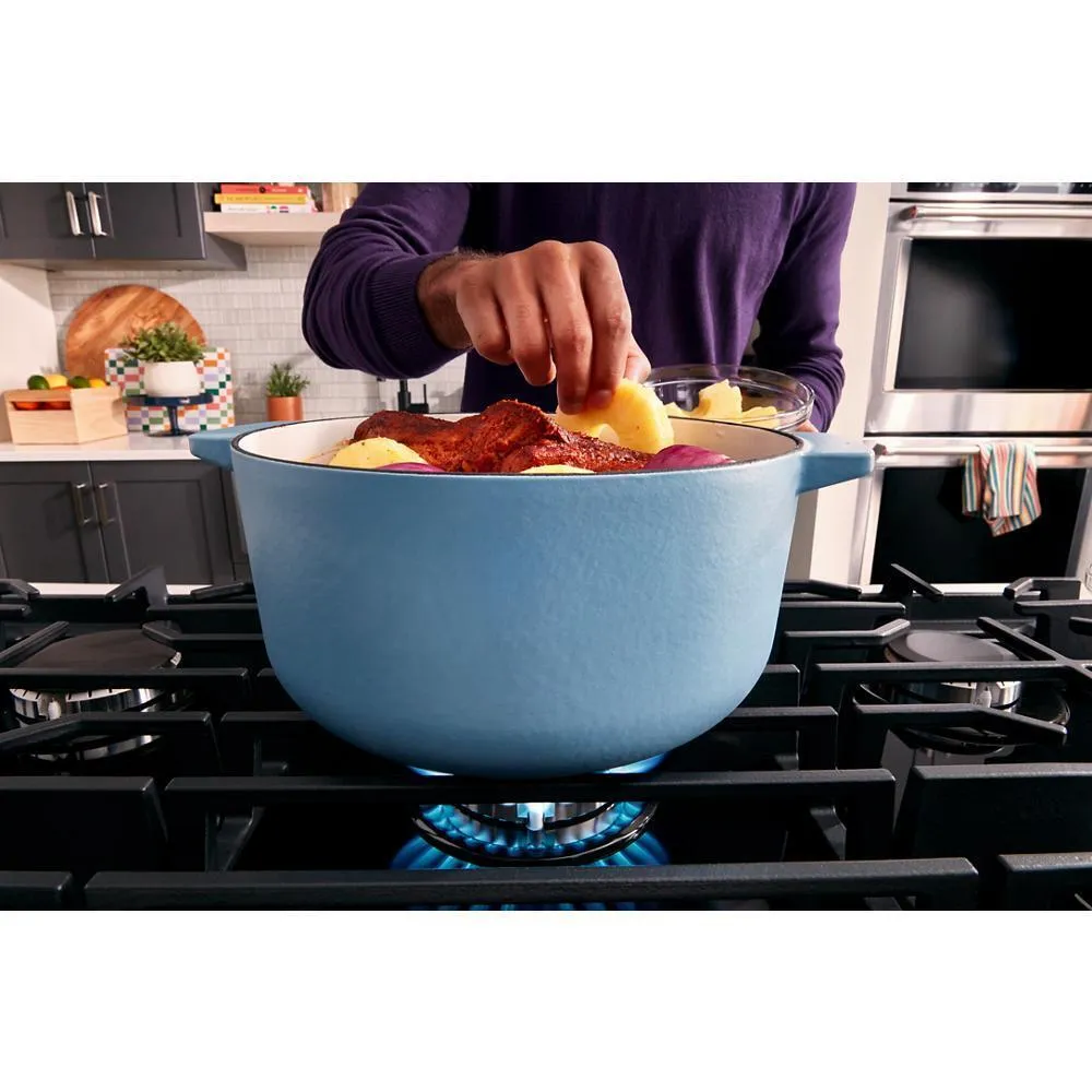Kitchenaid KCGG536PBL 36 Gas-On-Glass Cooktop