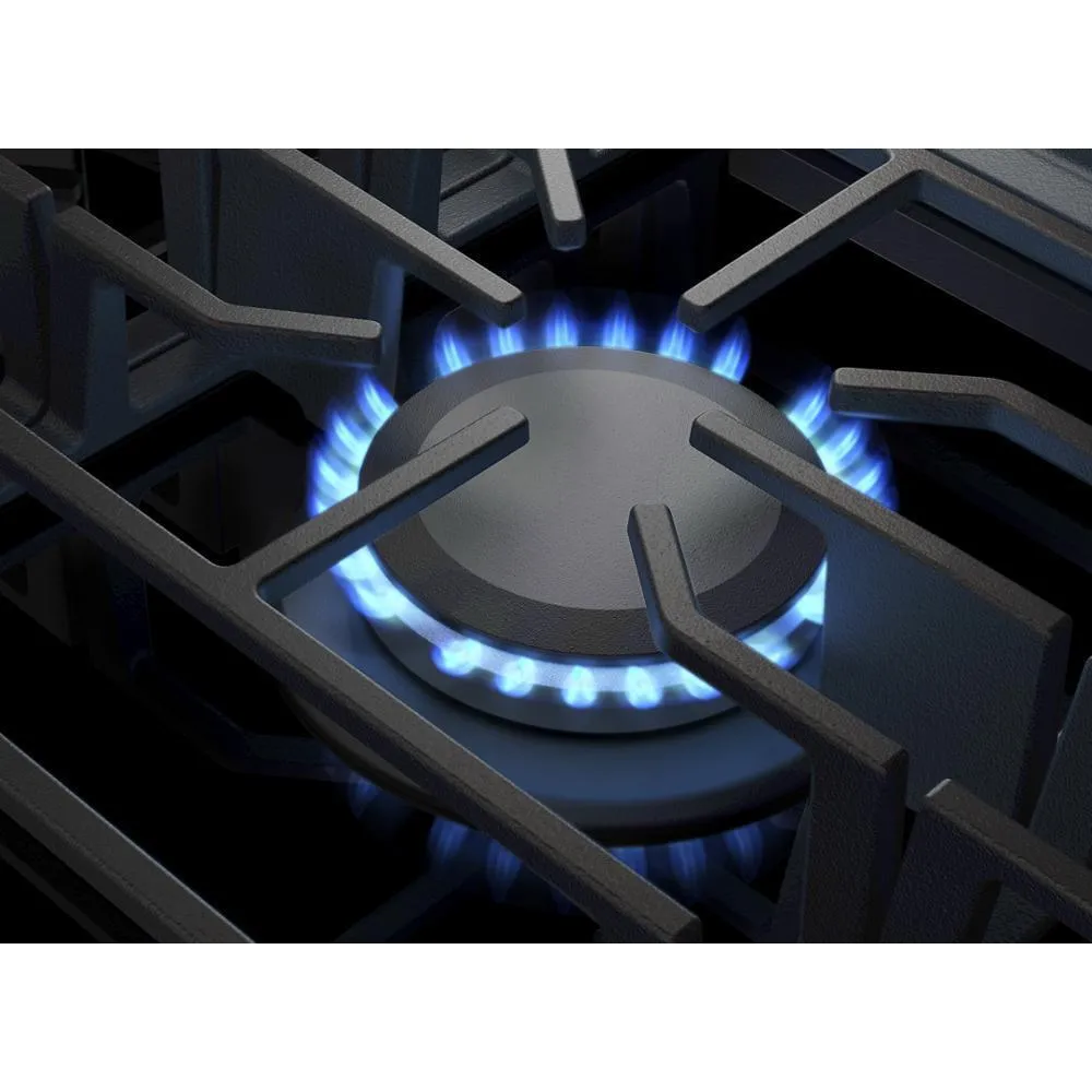 Kitchenaid KCGG536PBL 36 Gas-On-Glass Cooktop