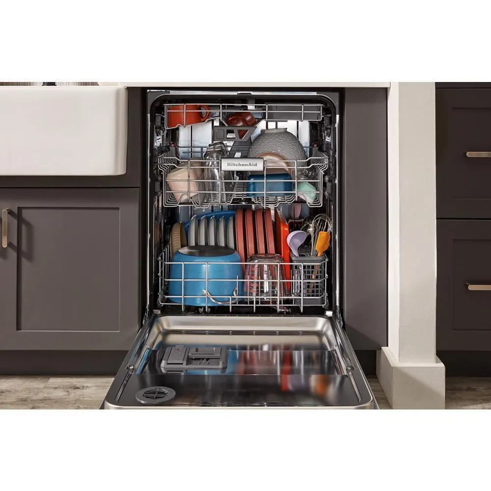 Kitchenaid KDTE304RPS Third Level Jet Rack Dishwasher With 40  Total Wash Jets. 41 Dba