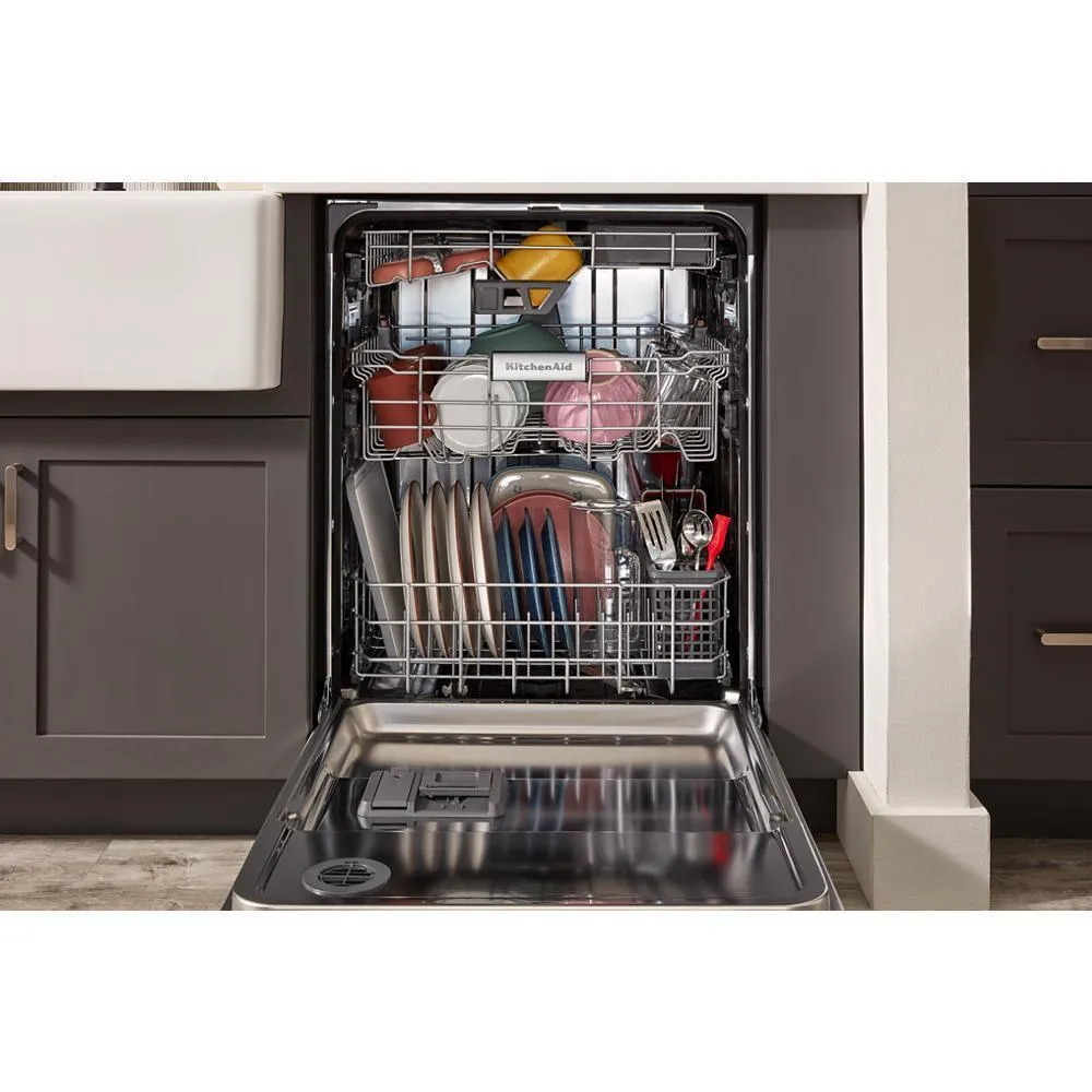 Kitchenaid KDTE304RPS Third Level Jet Rack Dishwasher With 40  Total Wash Jets. 41 Dba